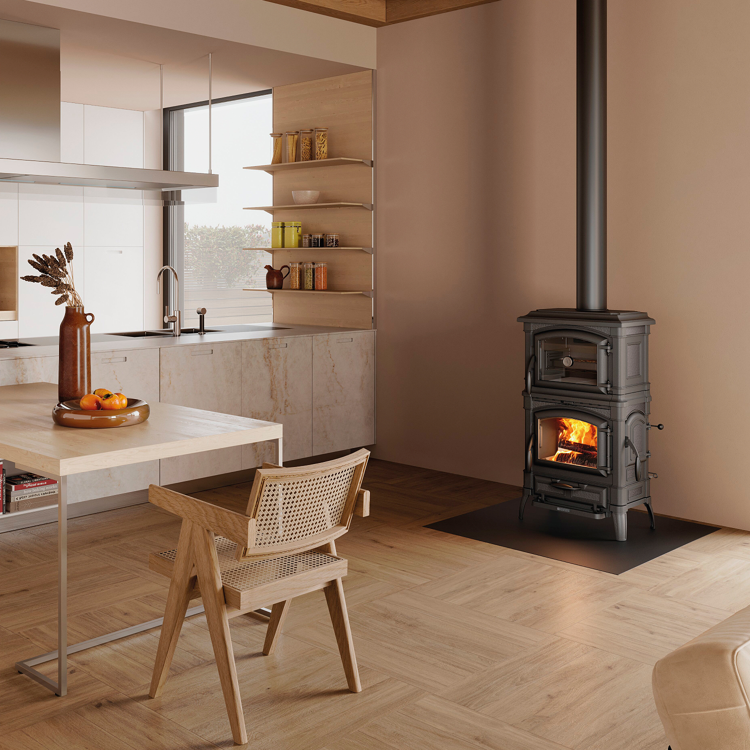 La Nordica Isetta Forno Kaminofen mit Backfach