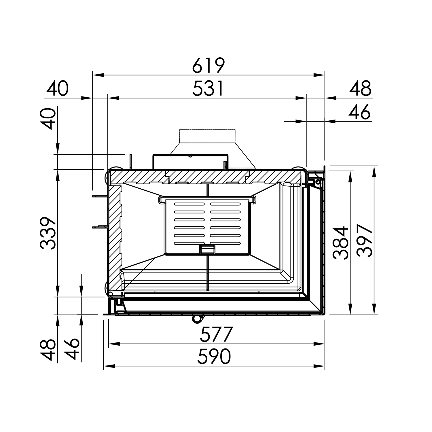 Spartherm Varia 2R-55 Kamineinsatz Ecke