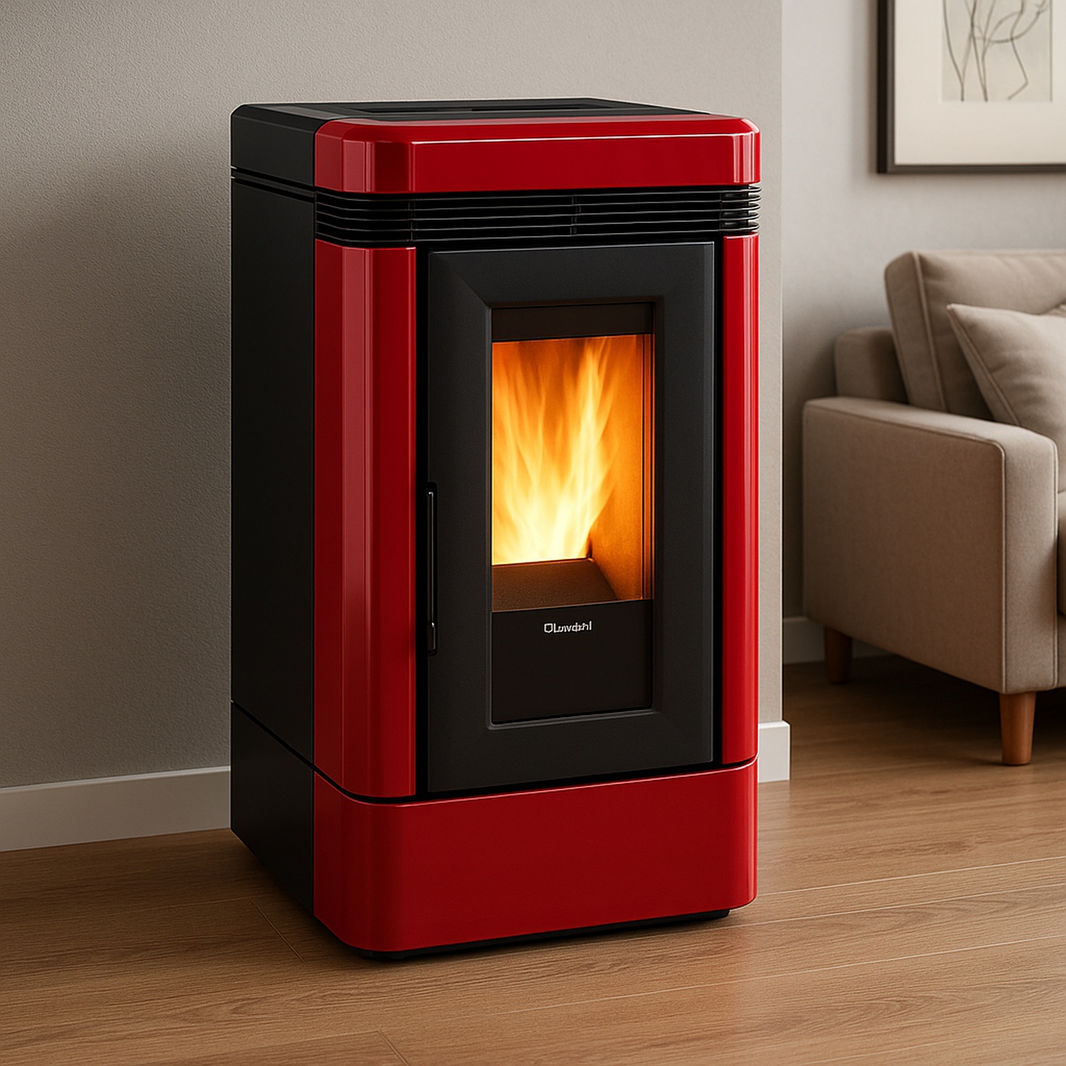 Extraflame LUCIA PLUS.16 - Bordeauxrot Pelletofen