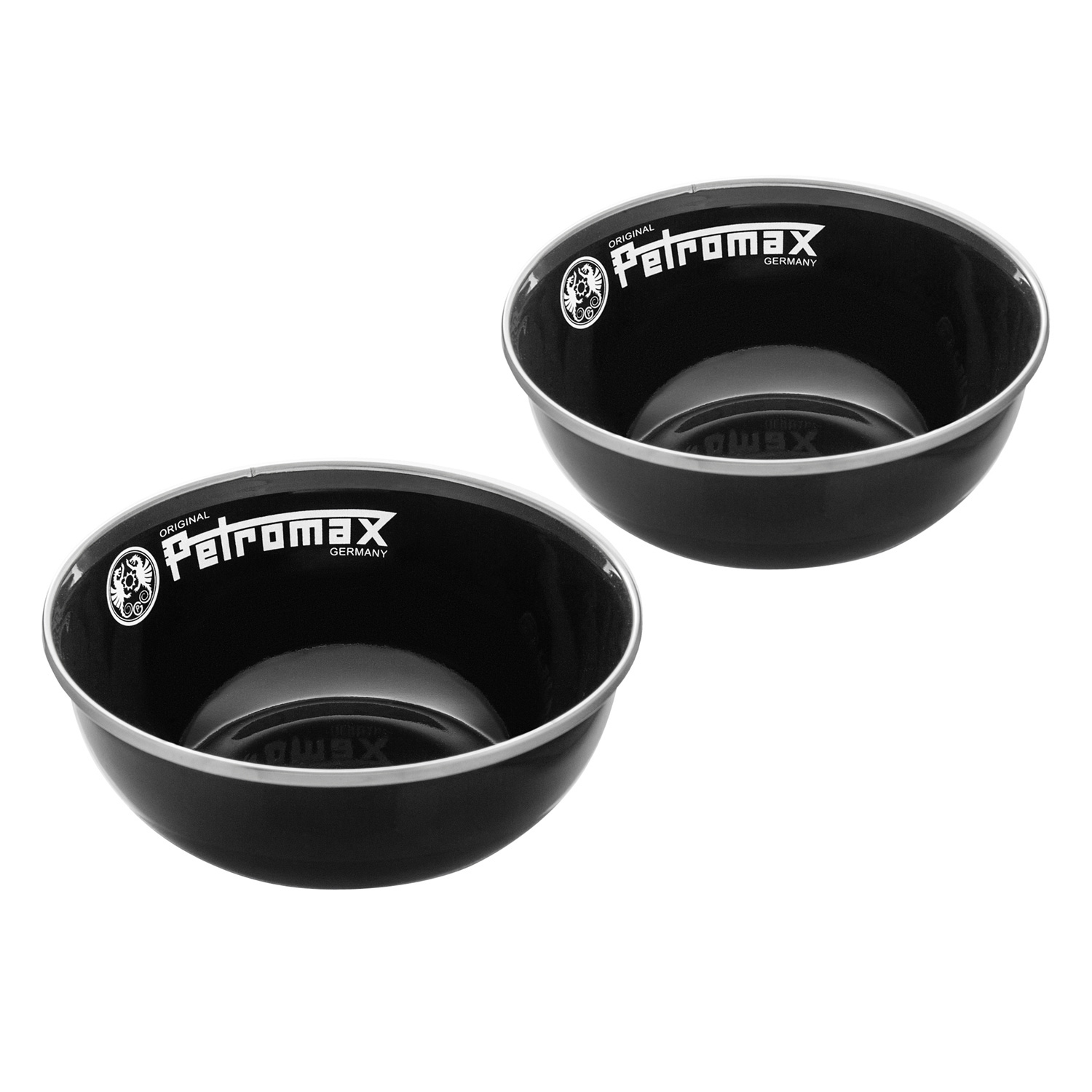 Petromax Emaille-Schalen Schwarz 2er-Set 500 ml Petromax Emaille-Schalen Schwarz 2er-Set 500 ml