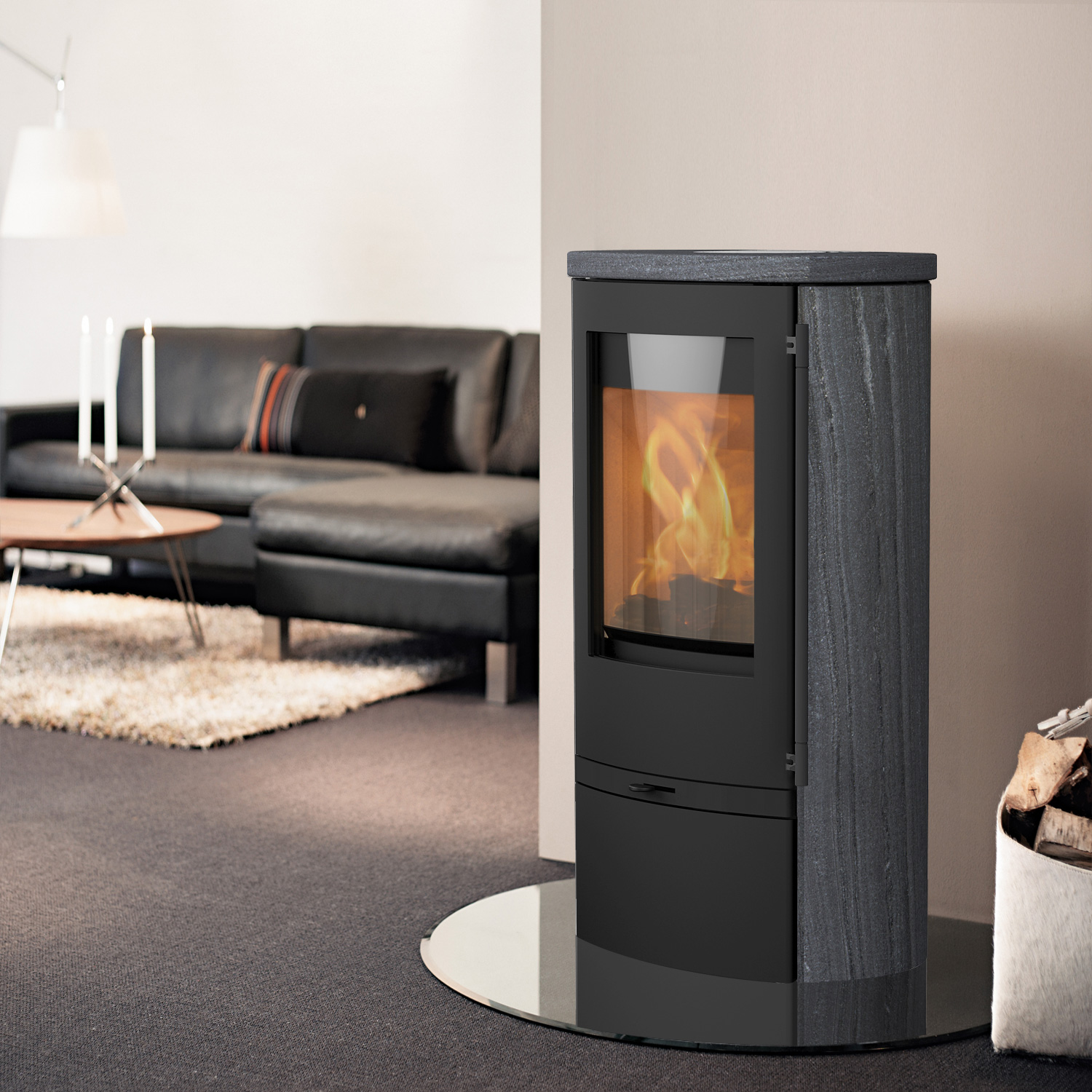 Lotus Jubilee 25 Kaminofen Stahl Schwarz / Indian Night, DIBt