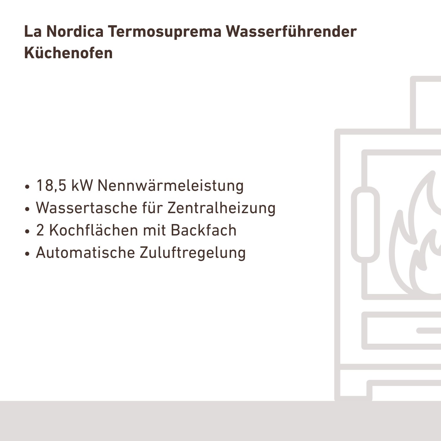 La Nordica Termosuprema Wasserführender Küchenofen Anthrazit