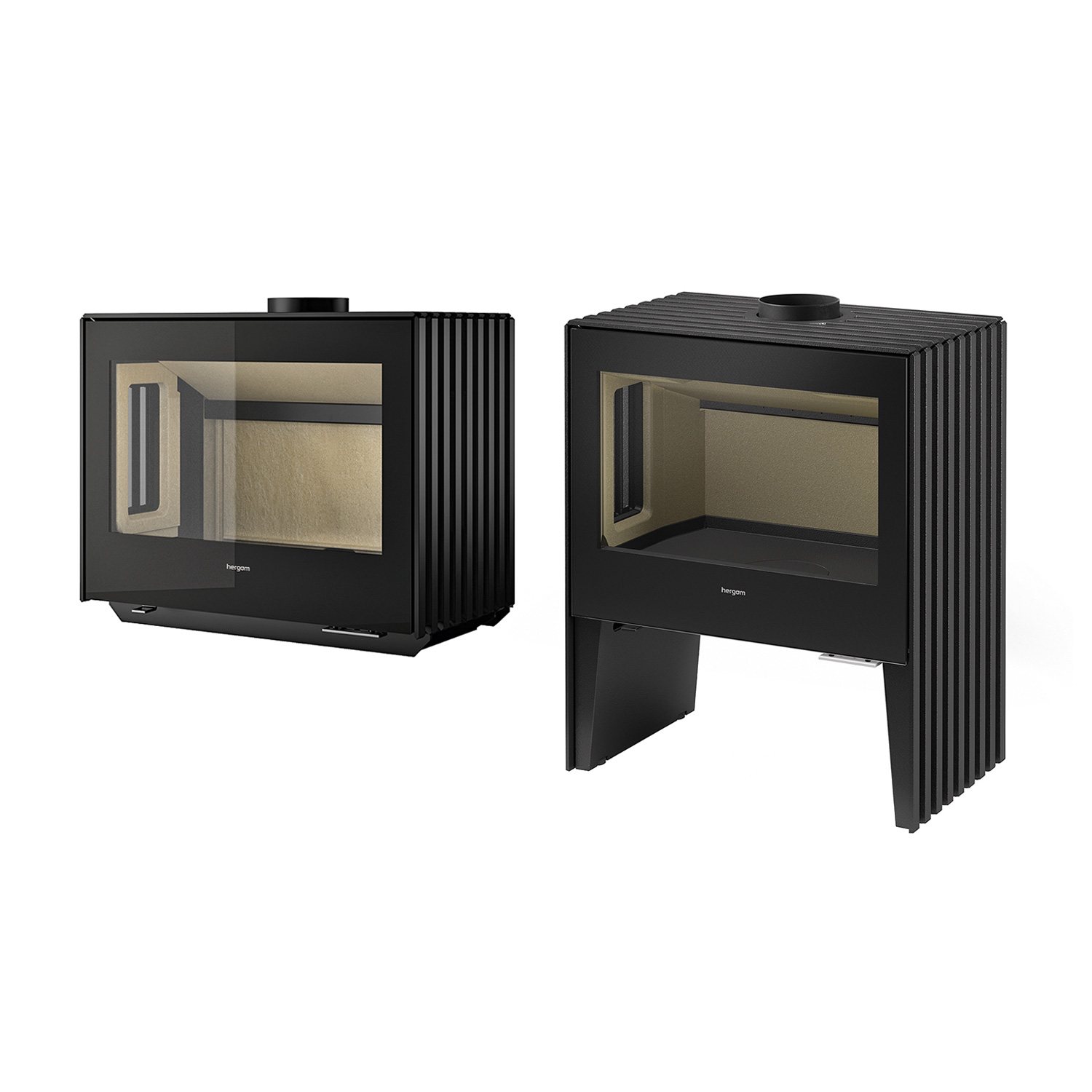 Hergom Glance LVP Kaminofen Gusseisen Schwarz Hergom Glance LVP Kaminofen Gusseisen Schwarz