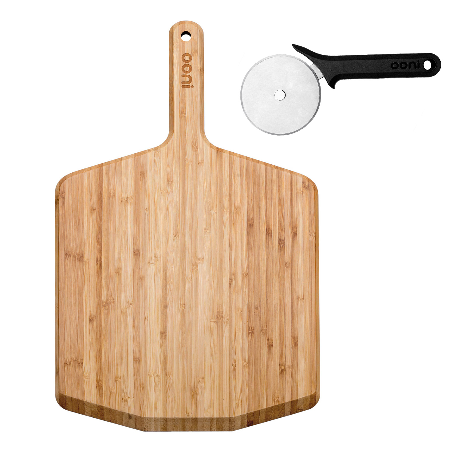 Ooni Pizzaschieber und Brett aus Bambus 14" - Set