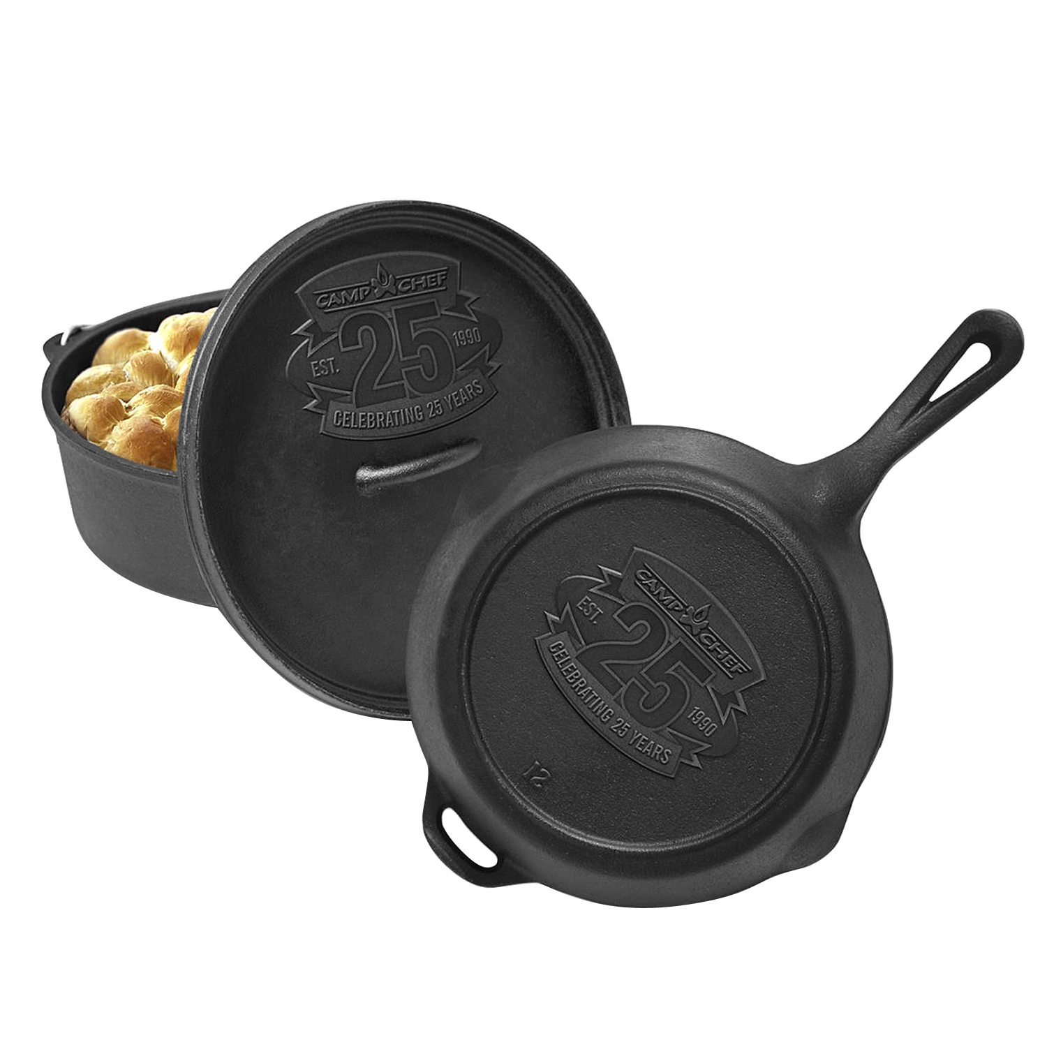 Camp Chef Classic Dutch Oven SDO-12 + Cast Iron Pfanne 30 cm + Deckel Camp Chef Classic Dutch Oven SDO-12 + Cast Iron Pfanne 30 cm + Deckel
