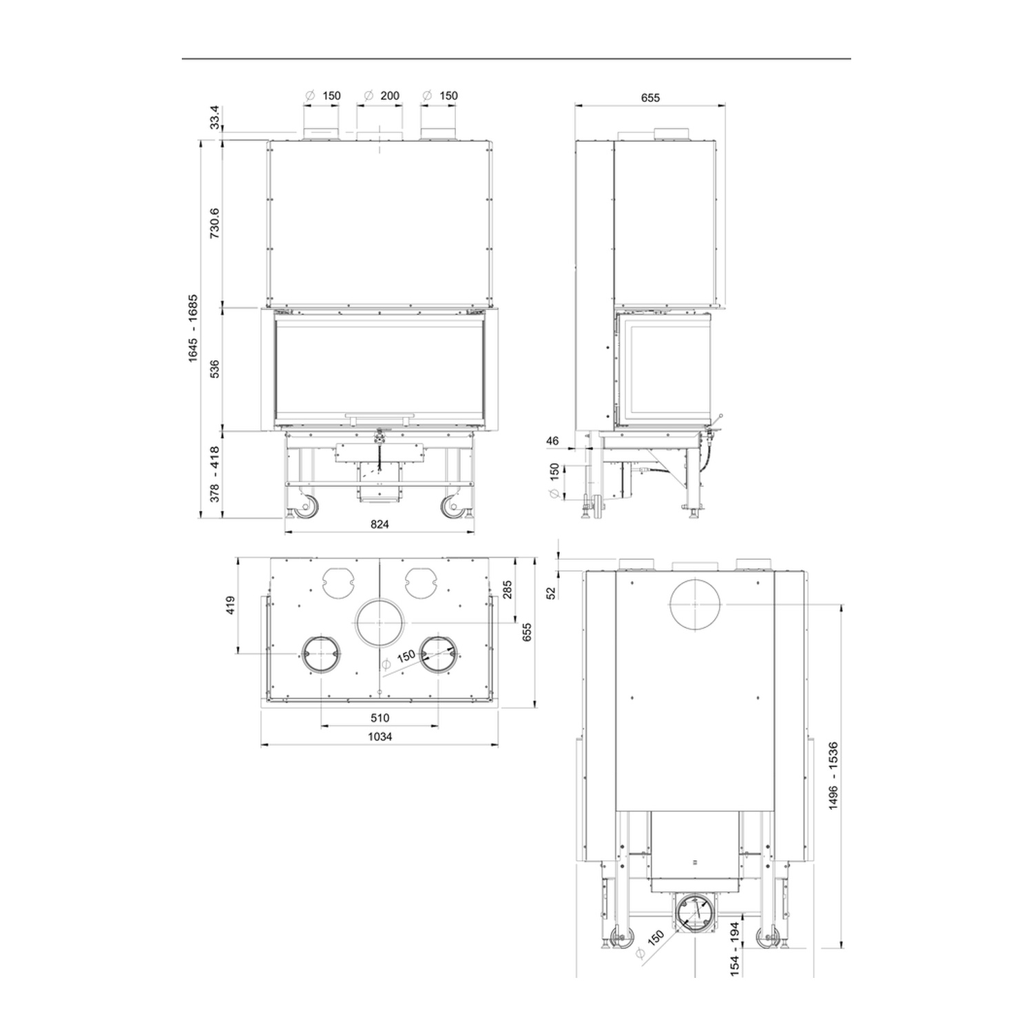 La Nordica MONOBLOCCO 3LC.165 Kamineinsatz