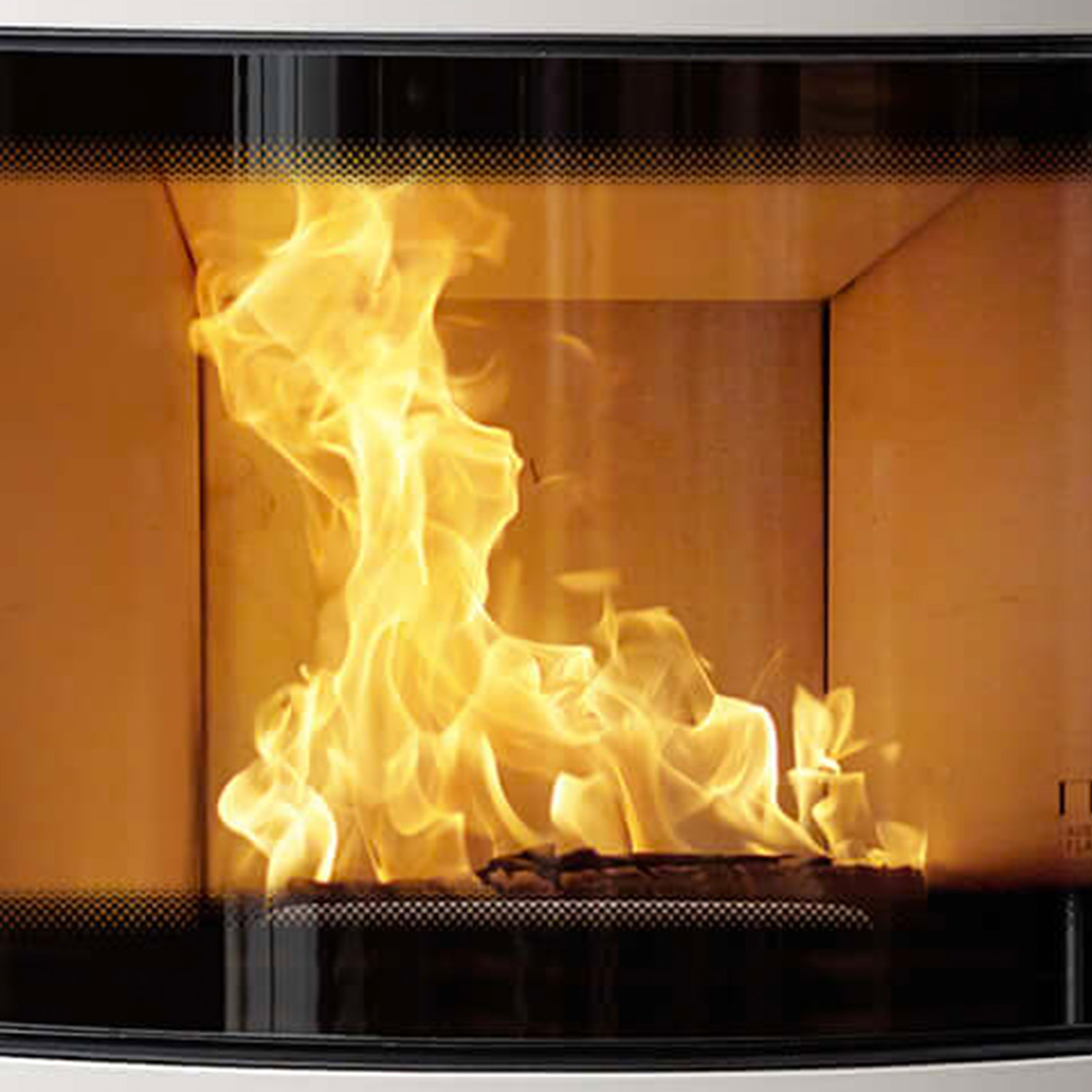 Austroflamm Fynn Xtra 2.0 Kaminofen Stahl Schwarz / Keramik Schmelzweiß