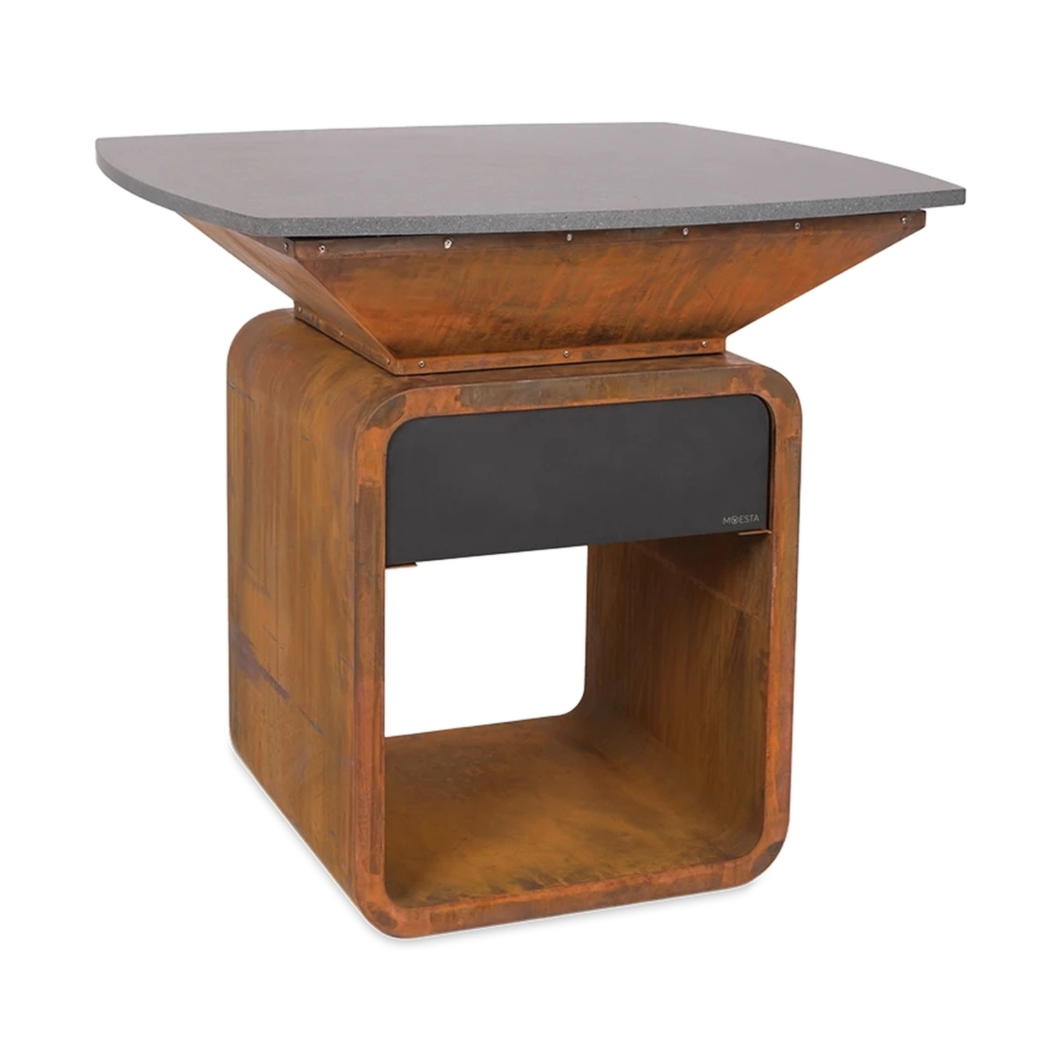 Moesta One Table Corten mit Lavastein Tischplatte