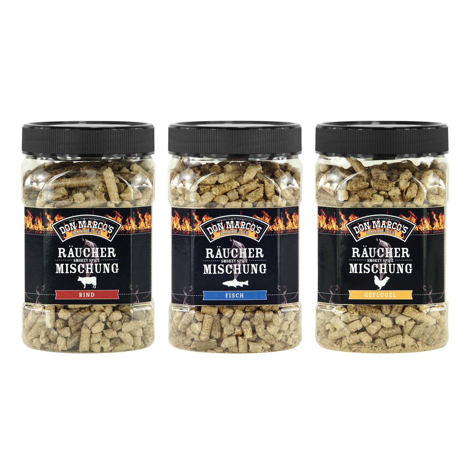 Don Marco´s Räucherpellets 3er-Set: Für Rind, Fisch und Geflügel Don Marco´s Räucherpellets 3er-Set: Für Rind, Fisch und Geflügel