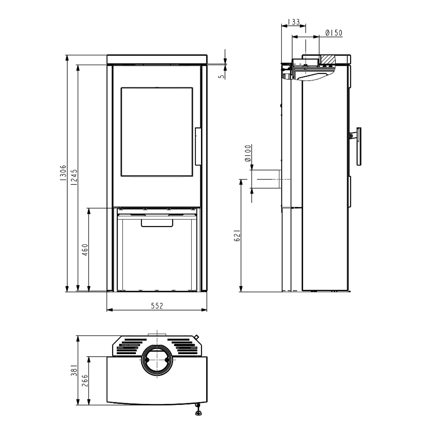 Haas+Sohn DK Lausitz Kaminofen Perl-Schwarz / Quarzit Grau Haas+Sohn DK Lausitz Kaminofen Perl-Schwarz / Quarzit Grau