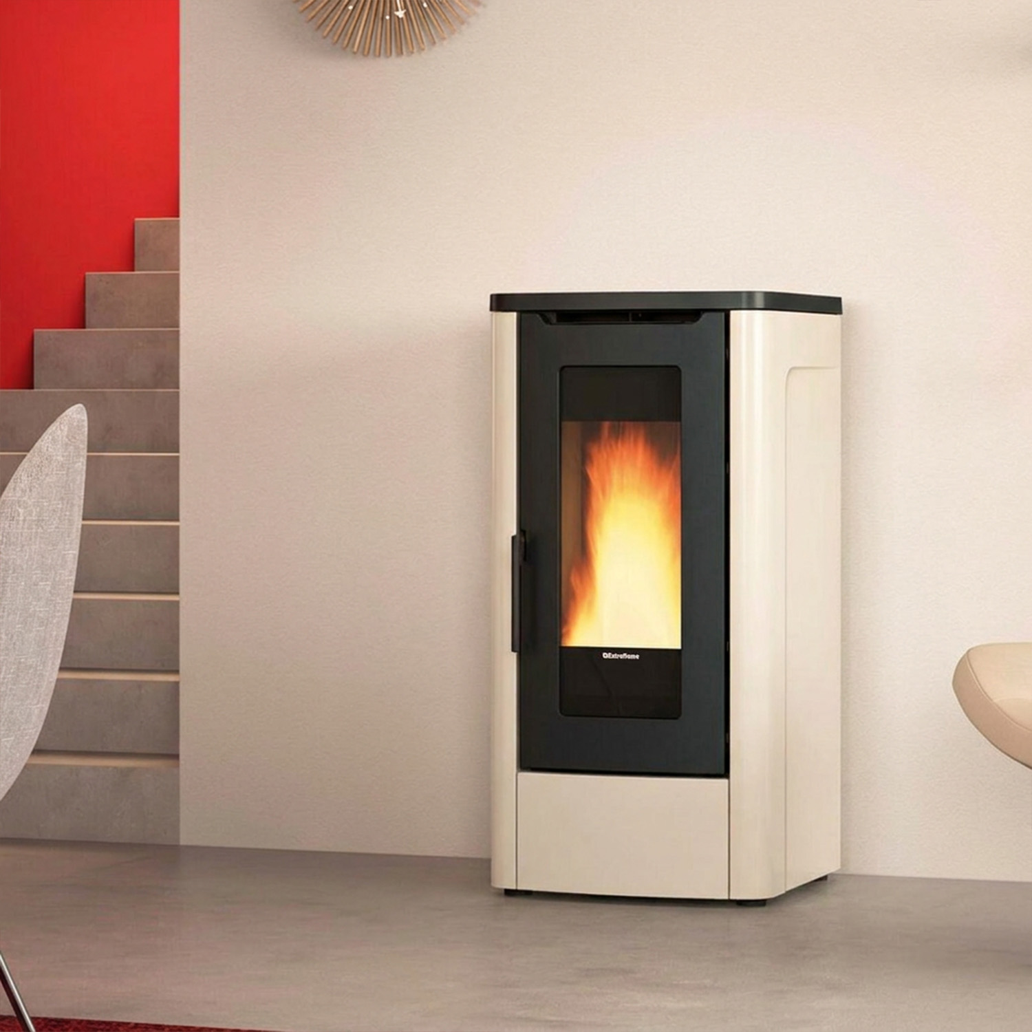 Extraflame Dahiana Plus AD Pelletofen Traditional Line elfenbein