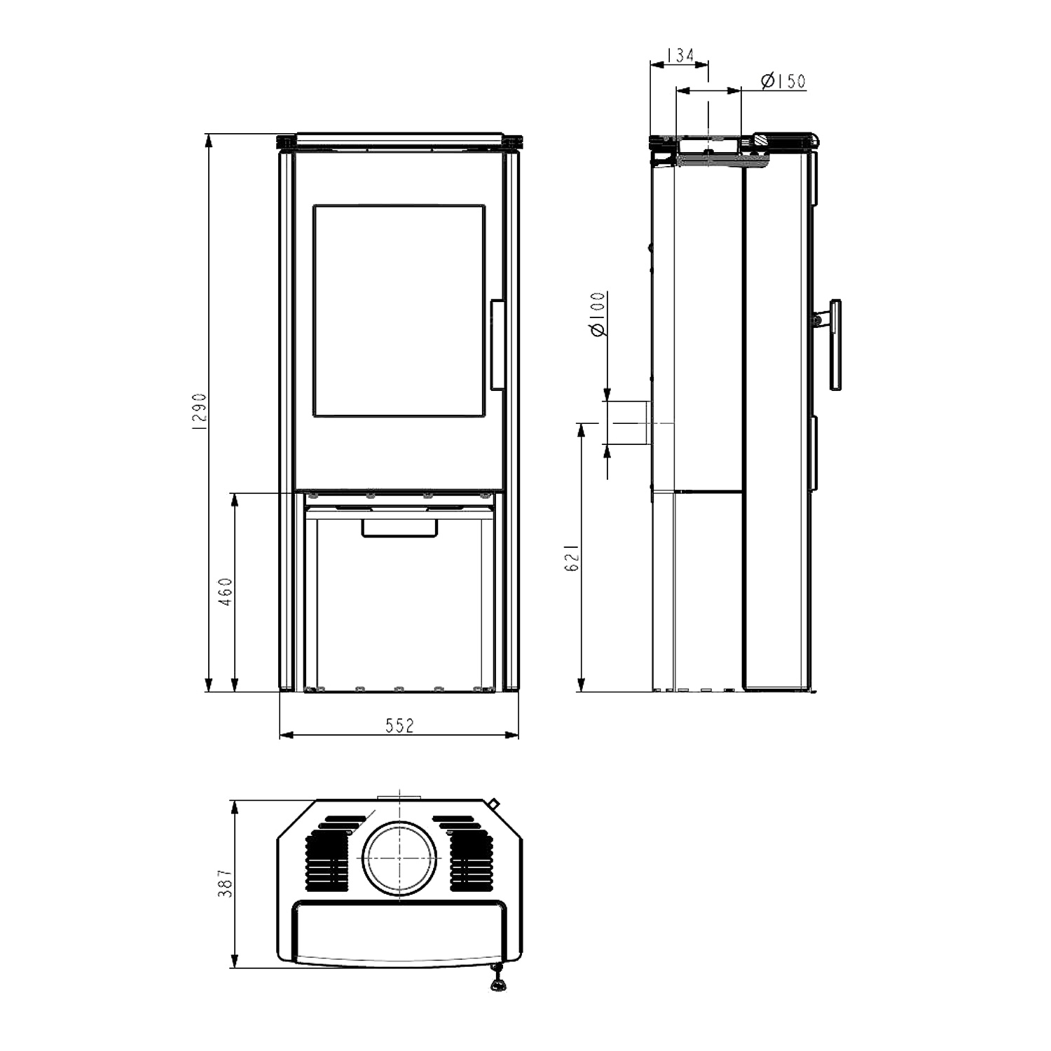 Haas+Sohn Montegrotto III Kaminofen Schwarz / Woodstone Haas+Sohn Montegrotto III Kaminofen Schwarz / Woodstone