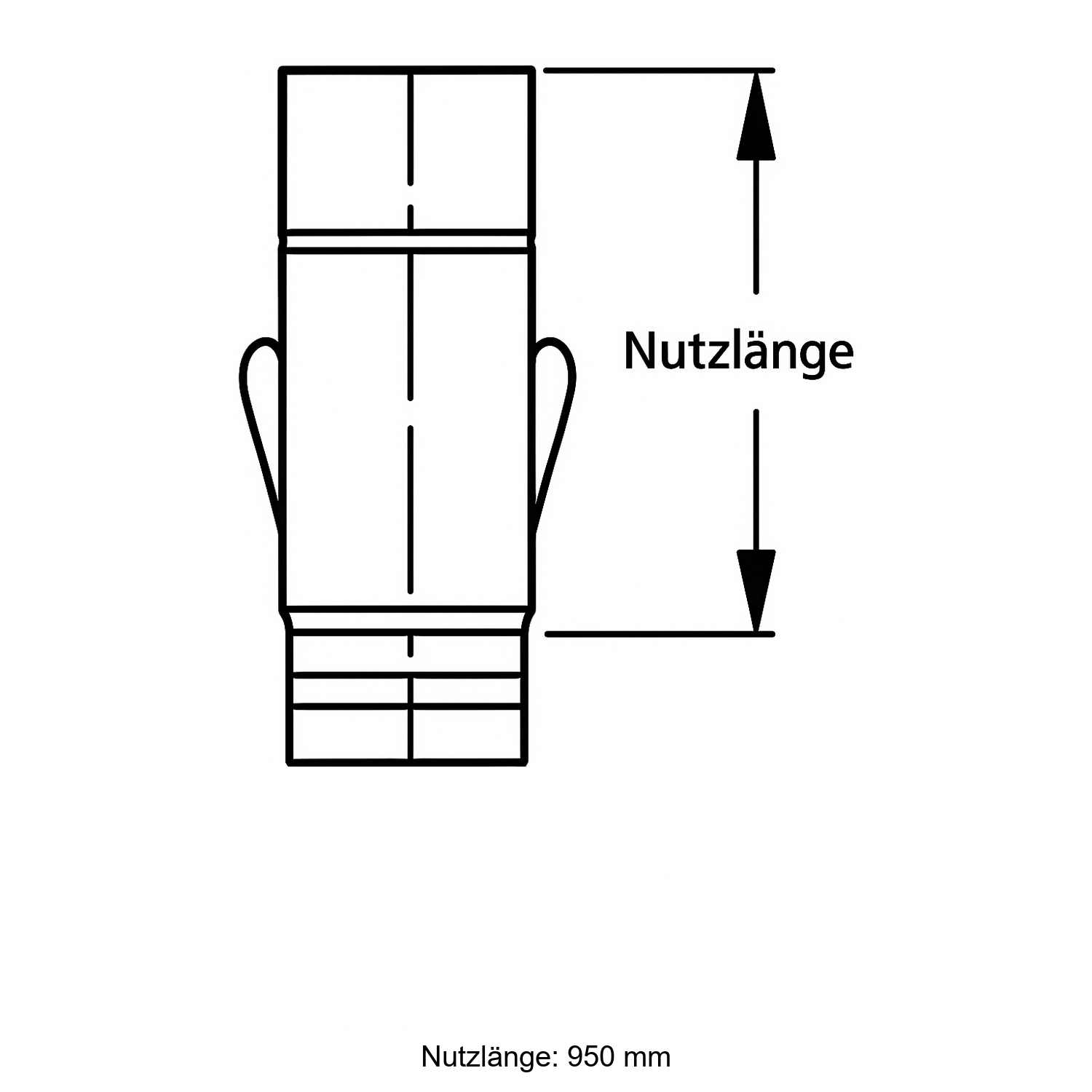 Schiedel PRIMA PLUS Ablasselement 1000mm Ø113 mm einwandig matt