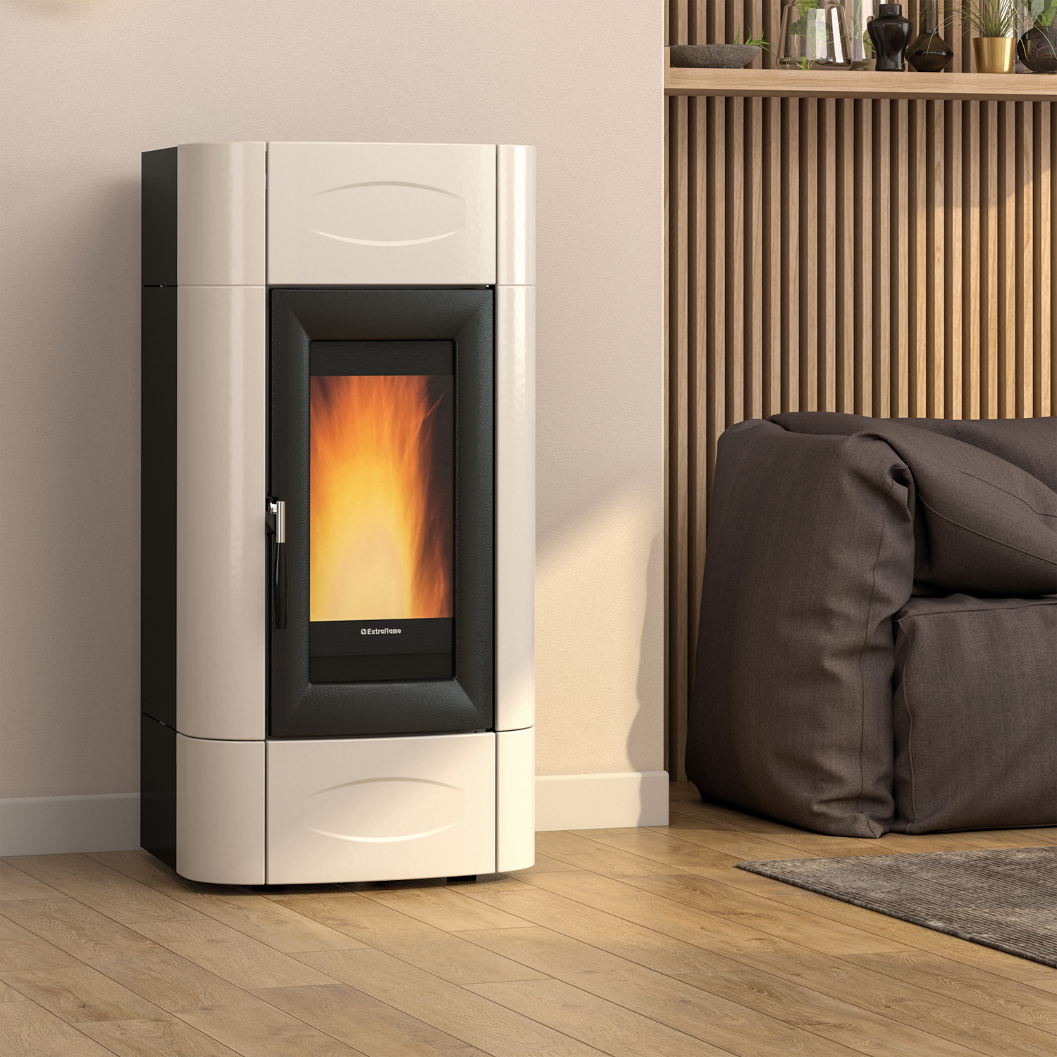 Extraflame Evolution Line Isidora Idro H20 wasserführender Pelletofen Elfenbein Extraflame Evolution Line Isidora Idro H20 wasserführender Pelletofen Elfenbein