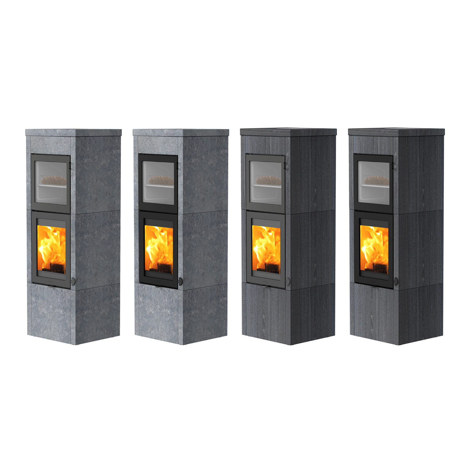 Lotus QM40 Kaminofen Indian Night / Tür Grau mit Backfach, Rauchabgang oben Lotus QM40 Kaminofen Indian Night / Tür Grau mit Backfach, Rauchabgang oben