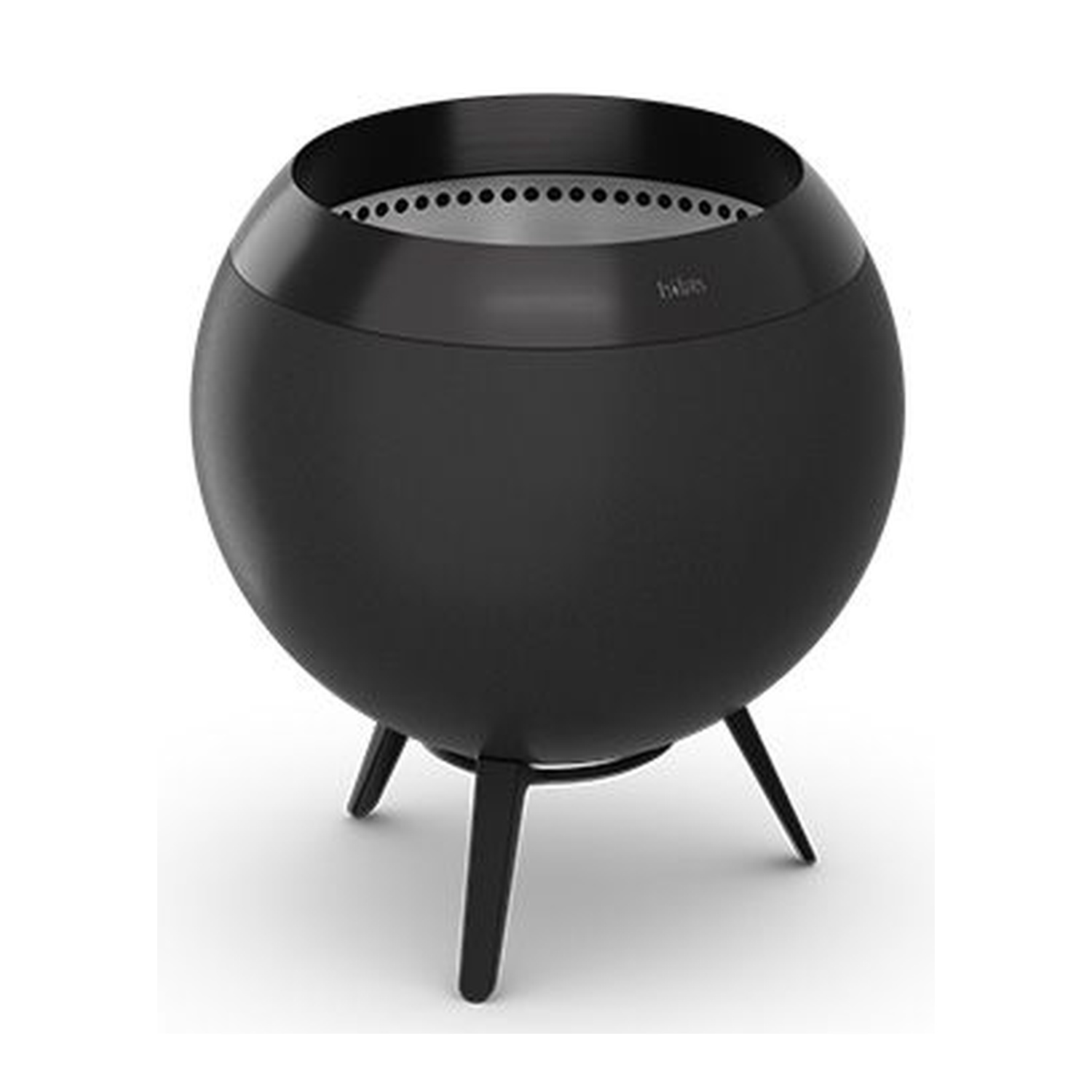 höfats MOON 45 all black Feuerkorb mit niedrigem Fuß