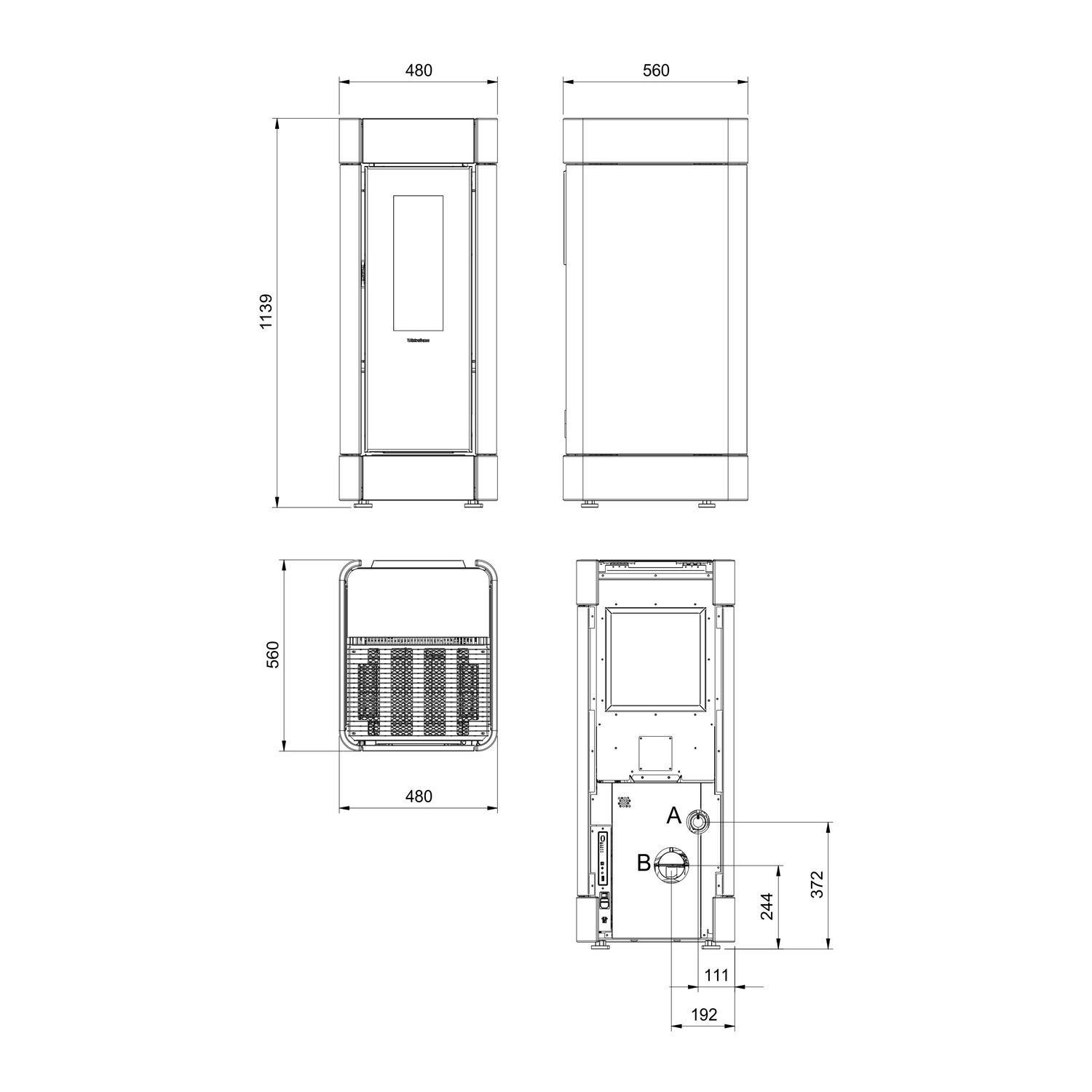 Extraflame SINFONY - Weiss Pelletofen EVOLUTION LINE