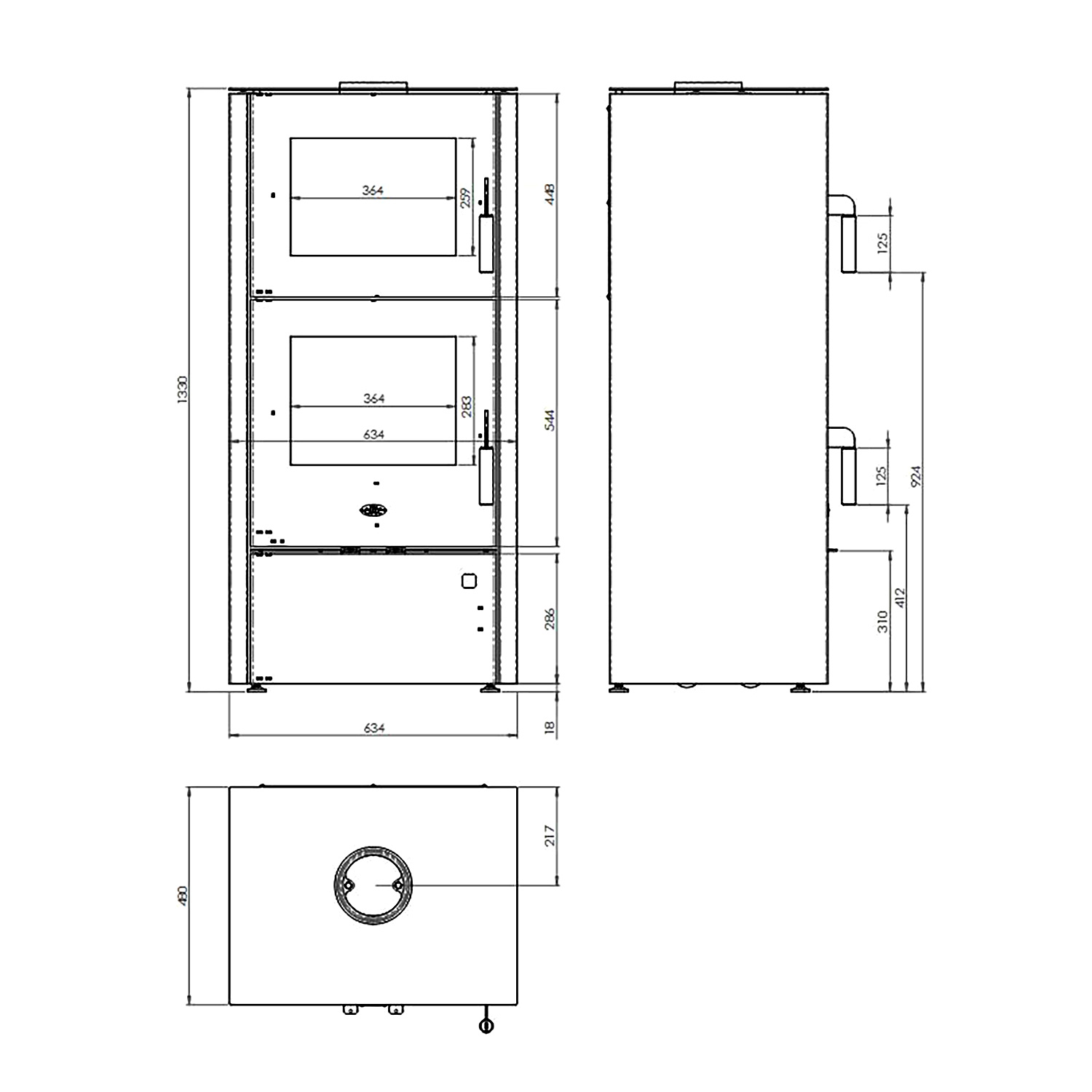 Fireplace Elite Inda Kaminofen Stahl Schwarz