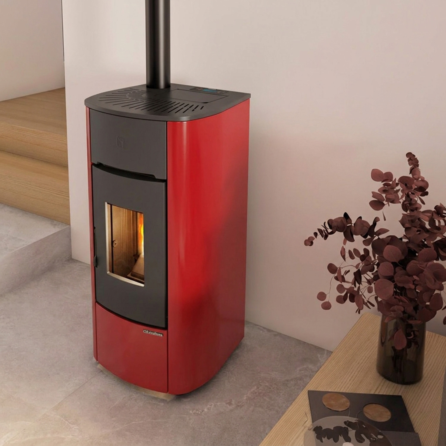 Extraflame Mariella AD Pelletofen Traditional Line bordeaux