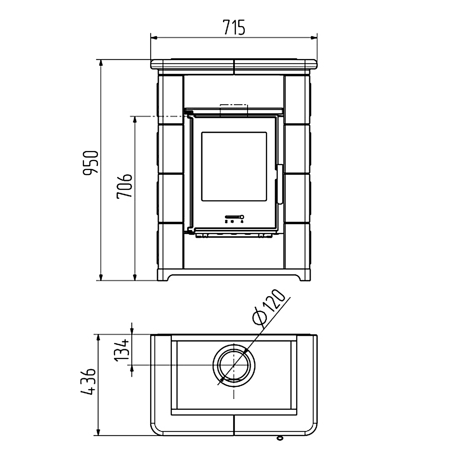 Wamsler Montafon S Kaminofen Keramik beige