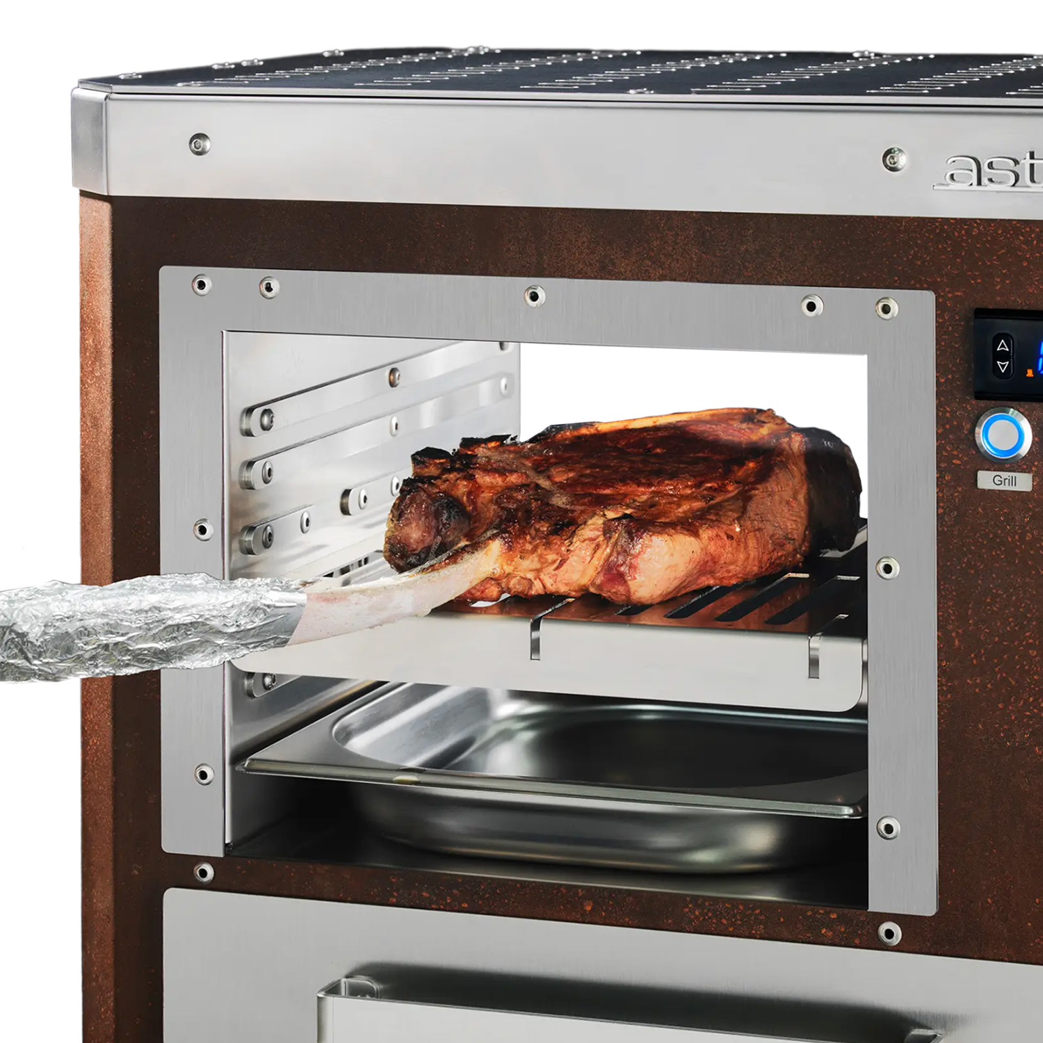 Asteus Tarso 800° Lifestyle Elektrogrill braun emailliert