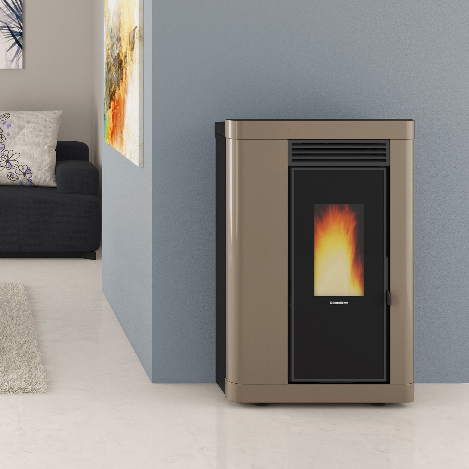 Extraflame Annabella AD Evo Pelletofen Stahl Tortora Matt