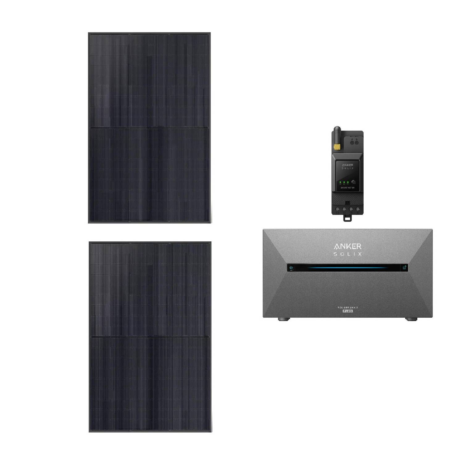 Balkonkraftwerk 900W mit Anker Solix 2 Pro Speicher (2x Solarmodul)