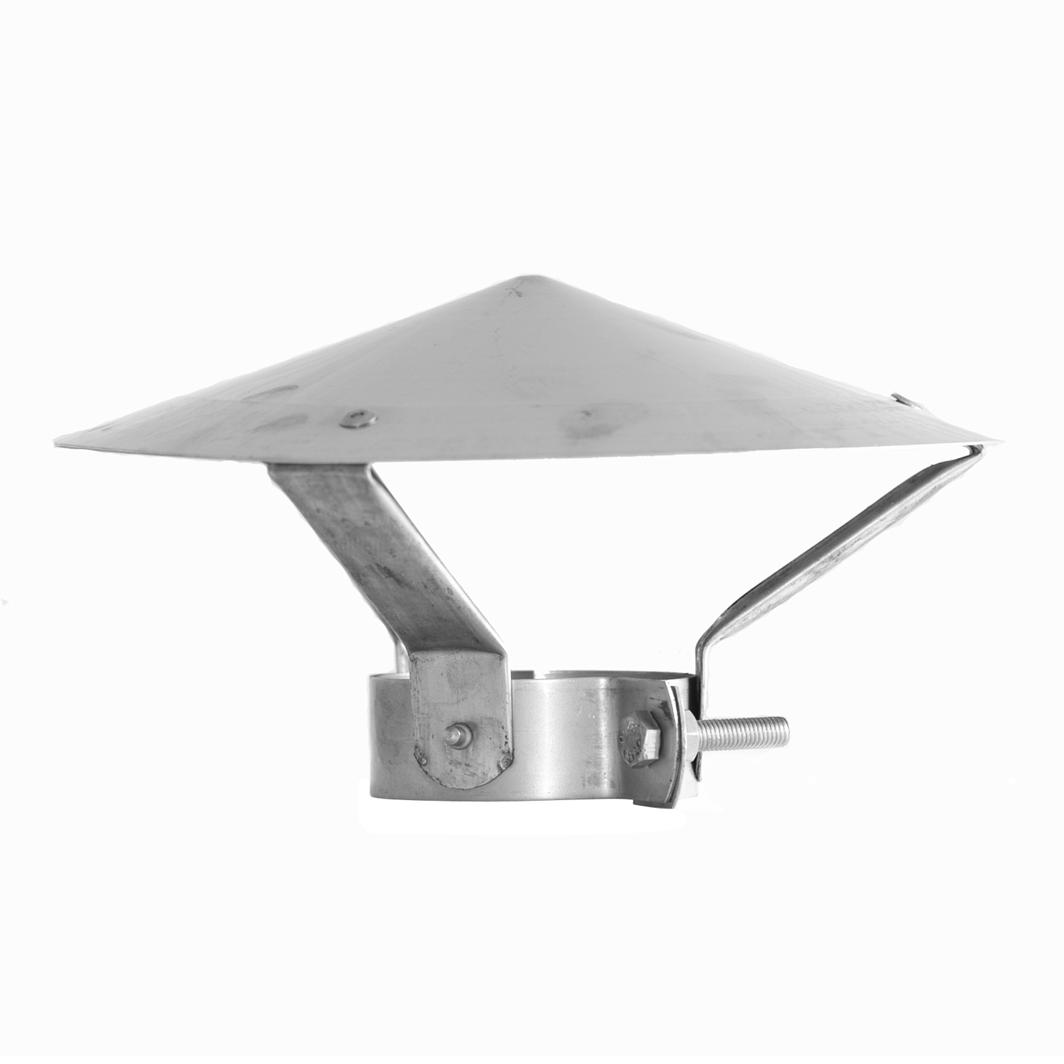 Raik Pelletrohr / Ofenrohr 80mm - Regenhaube INOX silber