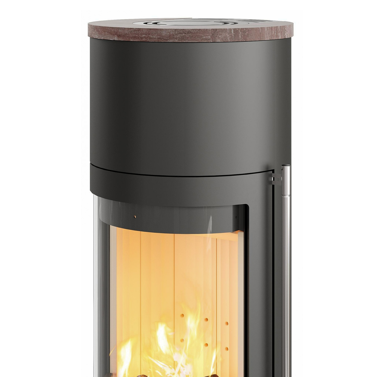 Lotus Kaminofen Orbis 2 Coffee Stone , RR hinten od. RR oben / optional Griffvarianten