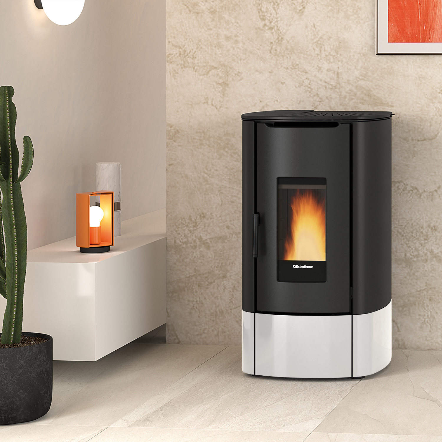 Extraflame Prestige Line Angy Top Pelletofen Weiß