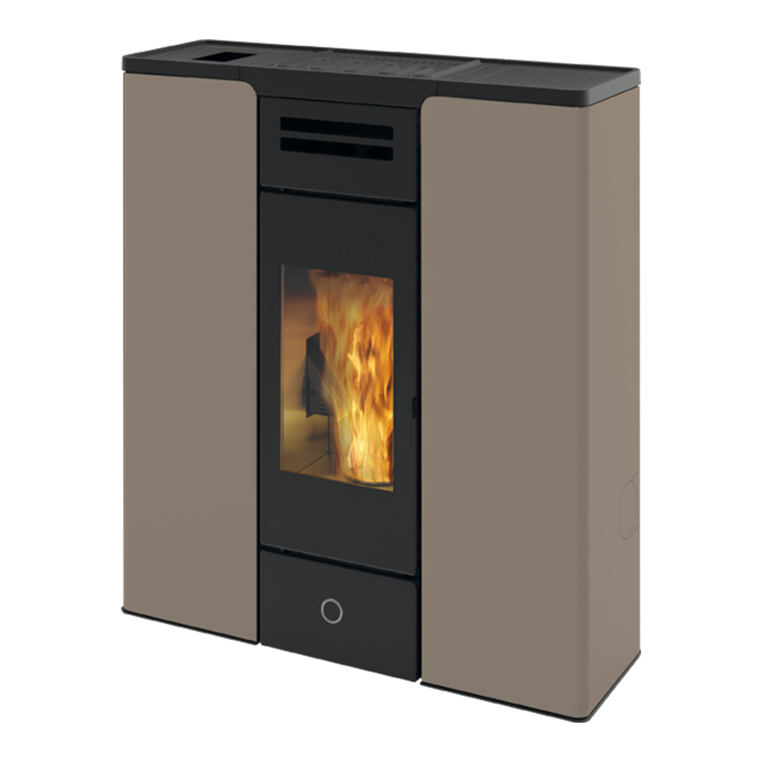 EK63 Entity 90+ Evo Pelletofen Stahl taubengrau