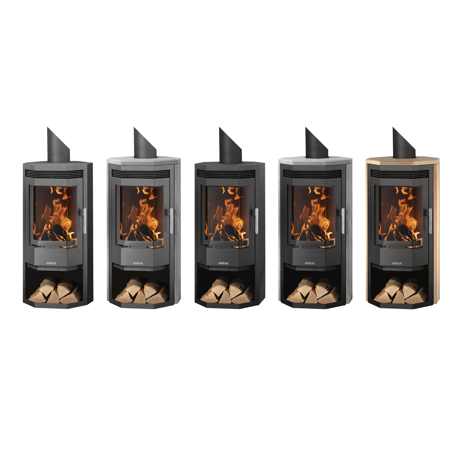 Justus Usedom 5 Kaminofen Stahl Schwarz / Sandstein-Verkleidung Justus Usedom 5 Kaminofen Stahl Schwarz / Sandstein-Verkleidung