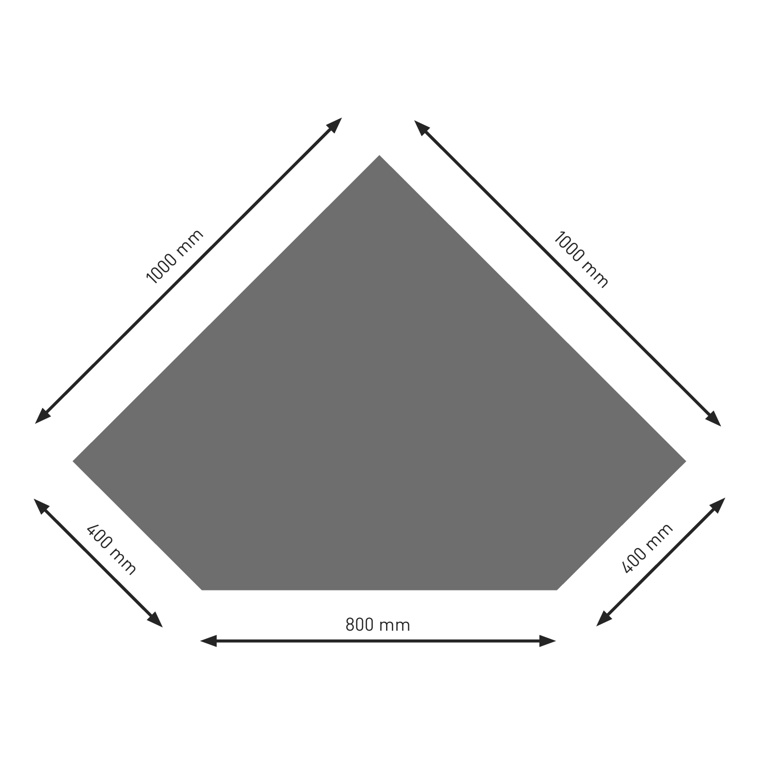 Raik Bodenplatte B5 Diamant gussgrau pulverbeschichtet 1000 x 1000 mm Raik Bodenplatte B5 Diamant gussgrau pulverbeschichtet 1000 x 1000 mm