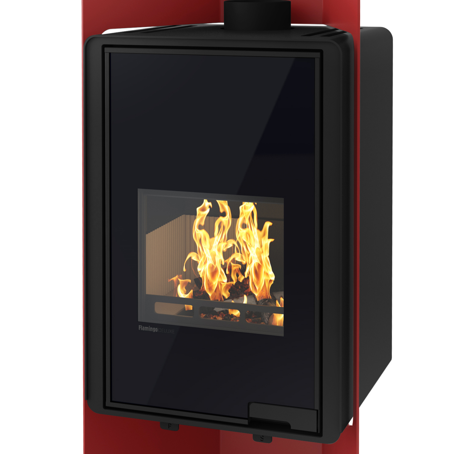HS Flamingo Deluxe Pulau Kaminofen Rot