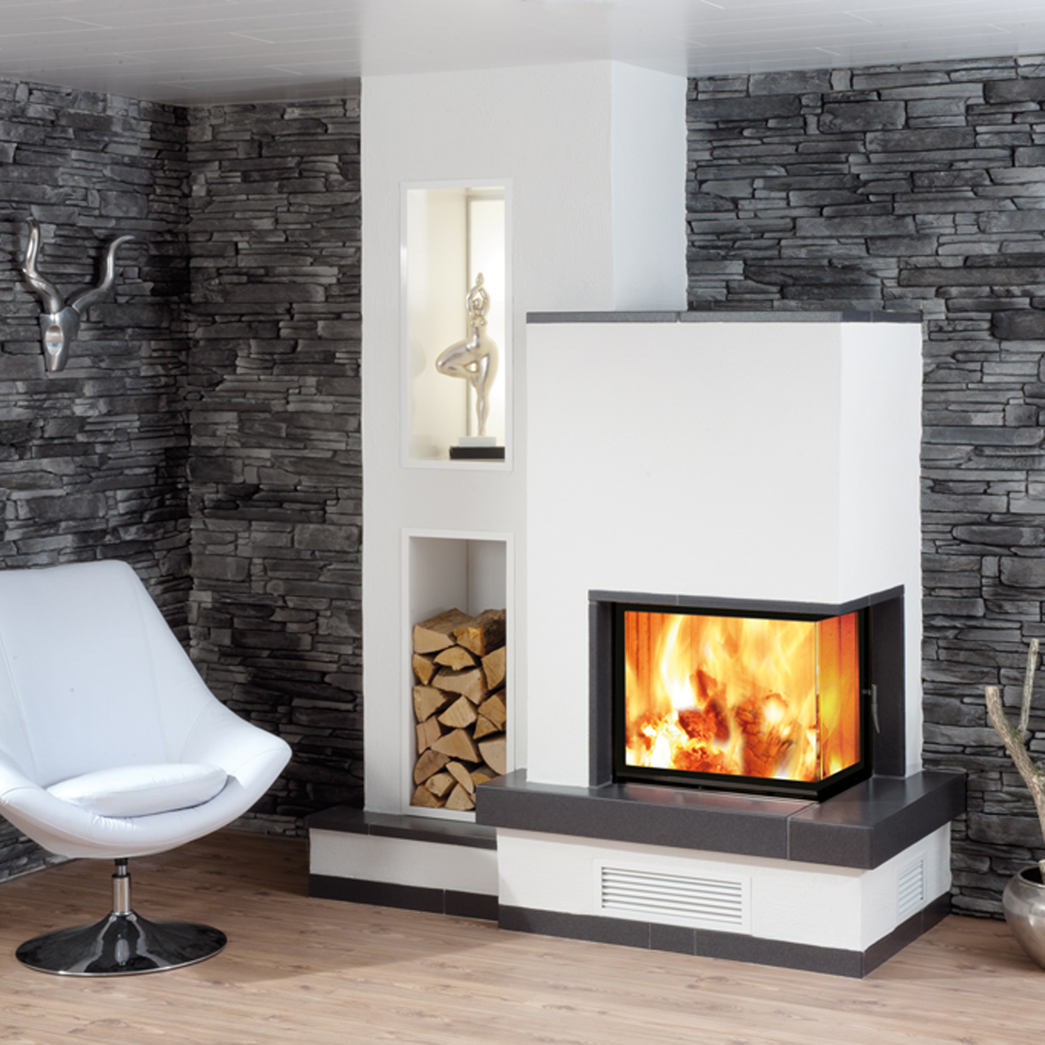 Spartherm Varia 2R-55 Kamineinsatz Ecke