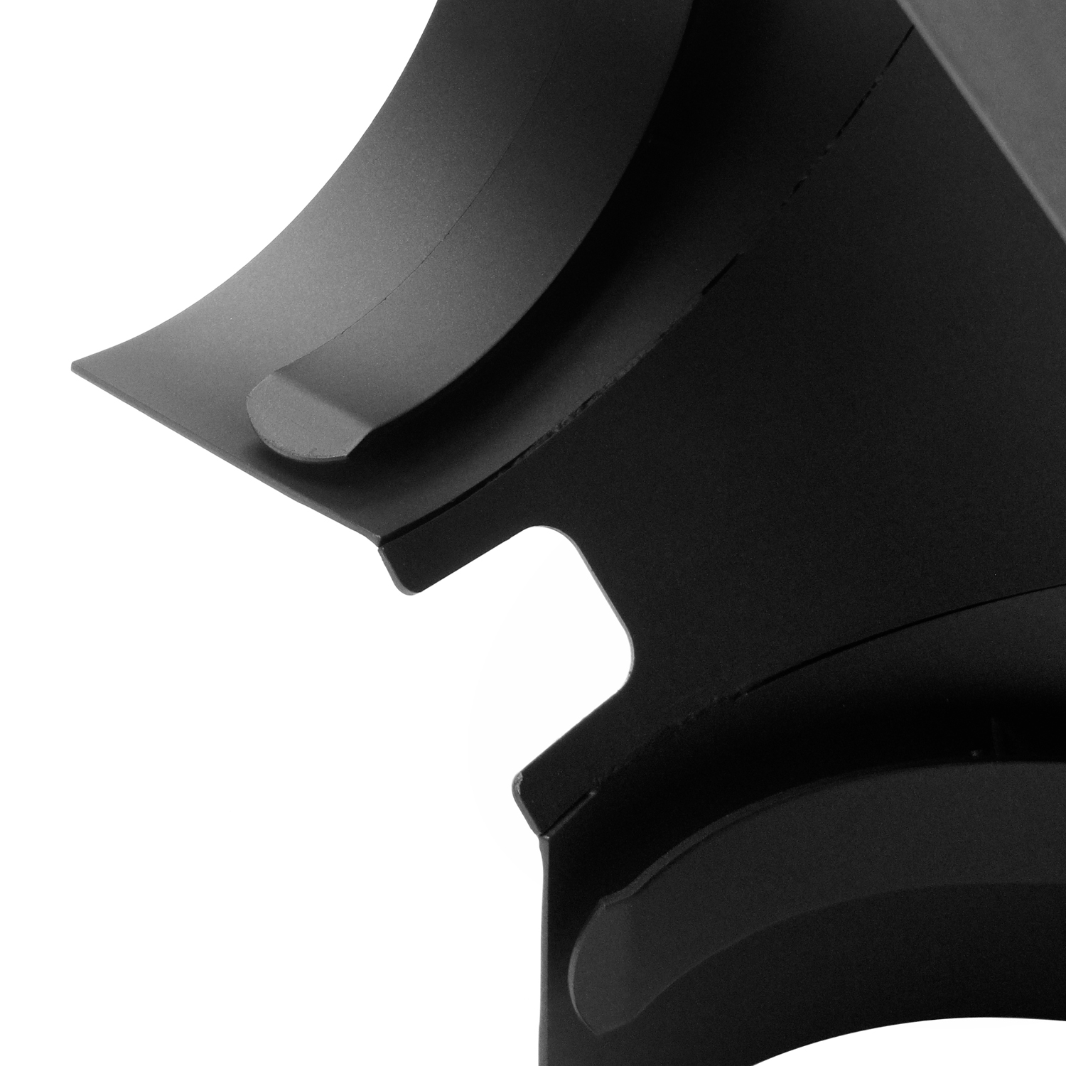 Raik Basic Thermoschild 130mm schwarz seitlich für 3teiligen Bogen 90° für Rauchrohr / Ofenrohr