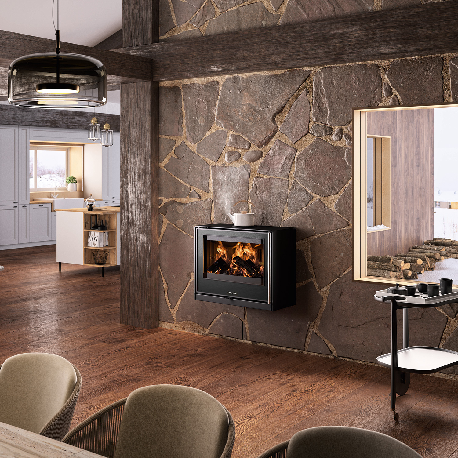 Oranier Ziva Cook Kaminofen Stahl Schwarz Oranier Ziva Cook Kaminofen Stahl Schwarz