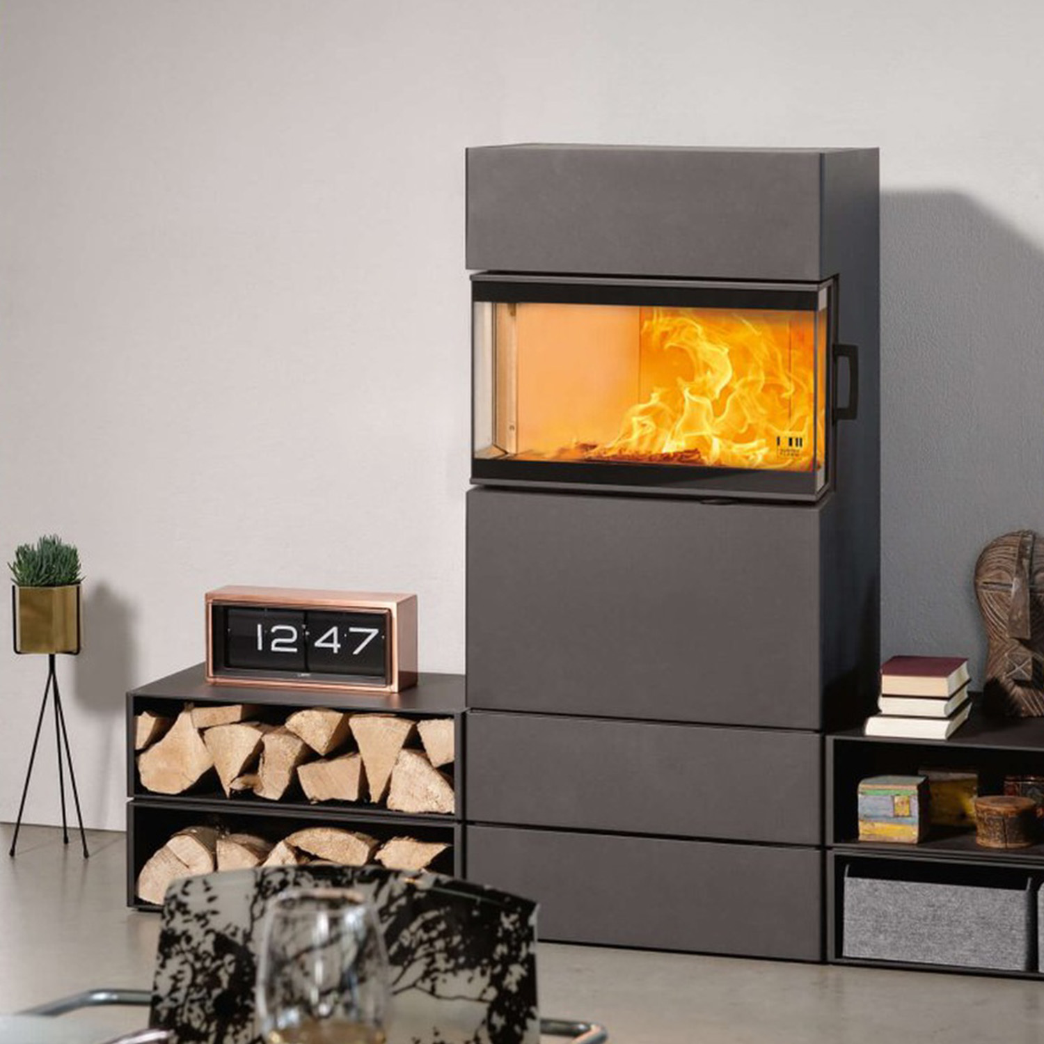 Austroflamm Dexter S3 3.0 Kaminofen Stahl Gussgrau Austroflamm Dexter S3 3.0 Kaminofen Stahl Gussgrau