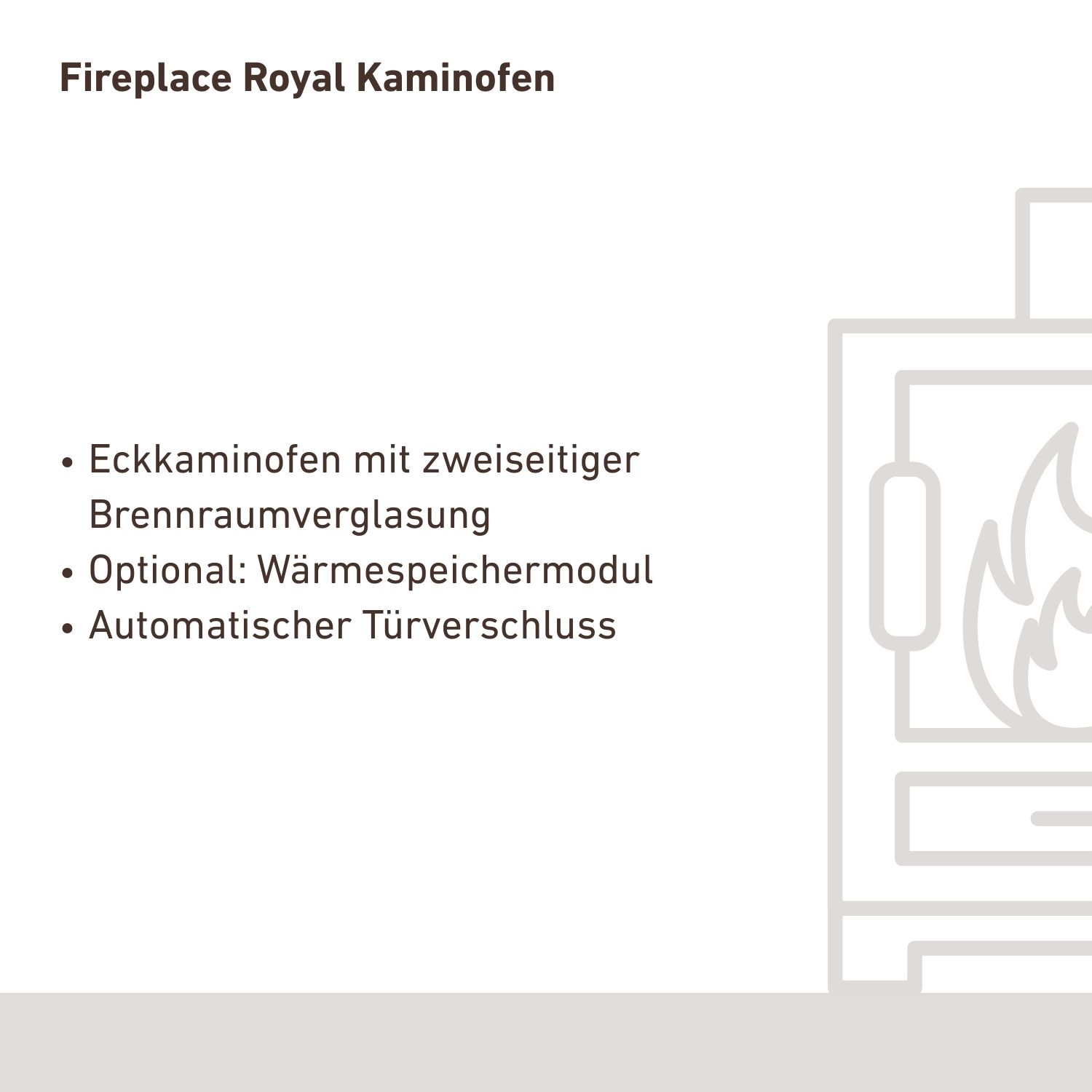 Fireplace Royal Kaminofen Stahl Schwarz