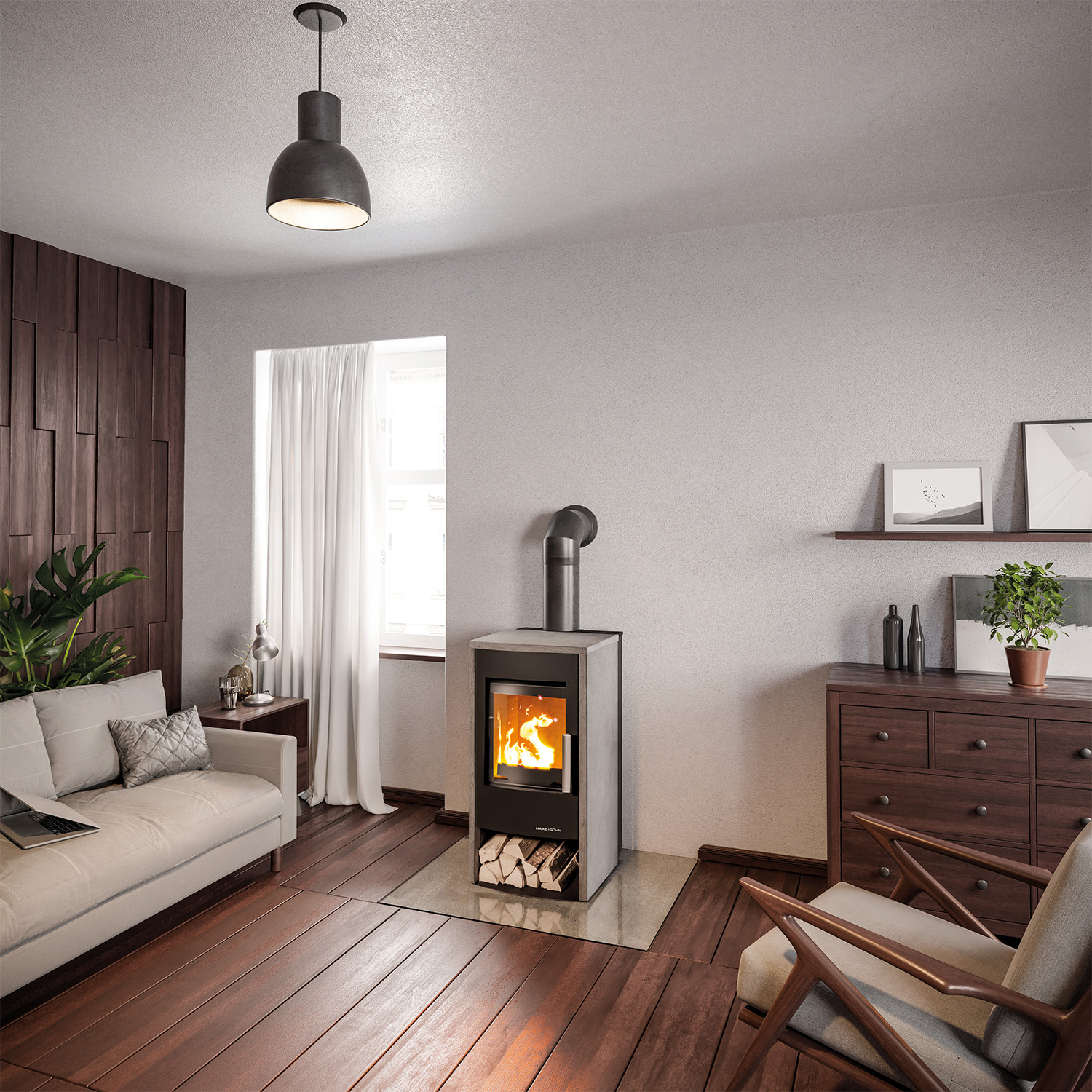 Haas+Sohn RUBUS-ST easy Kaminofen Serpentino tief-schwarz