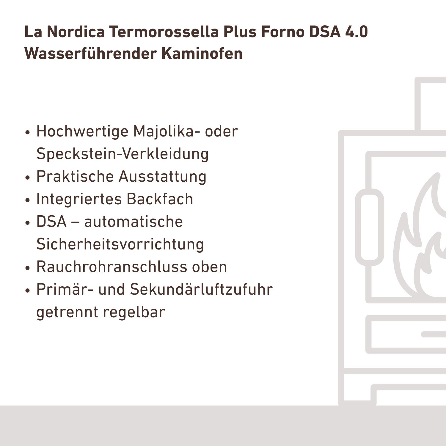 La Nordica Termorossella Plus Forno DSA 4.0 Wasserführender Kaminofen Speckstein