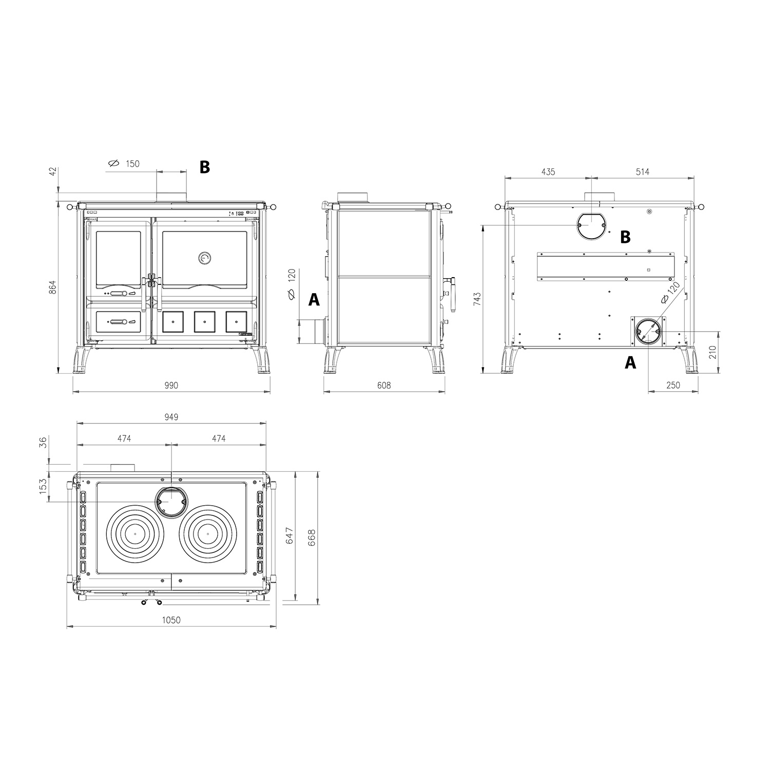 La Nordica Prestige Line GARDENIA XXL PETRA Küchenofen