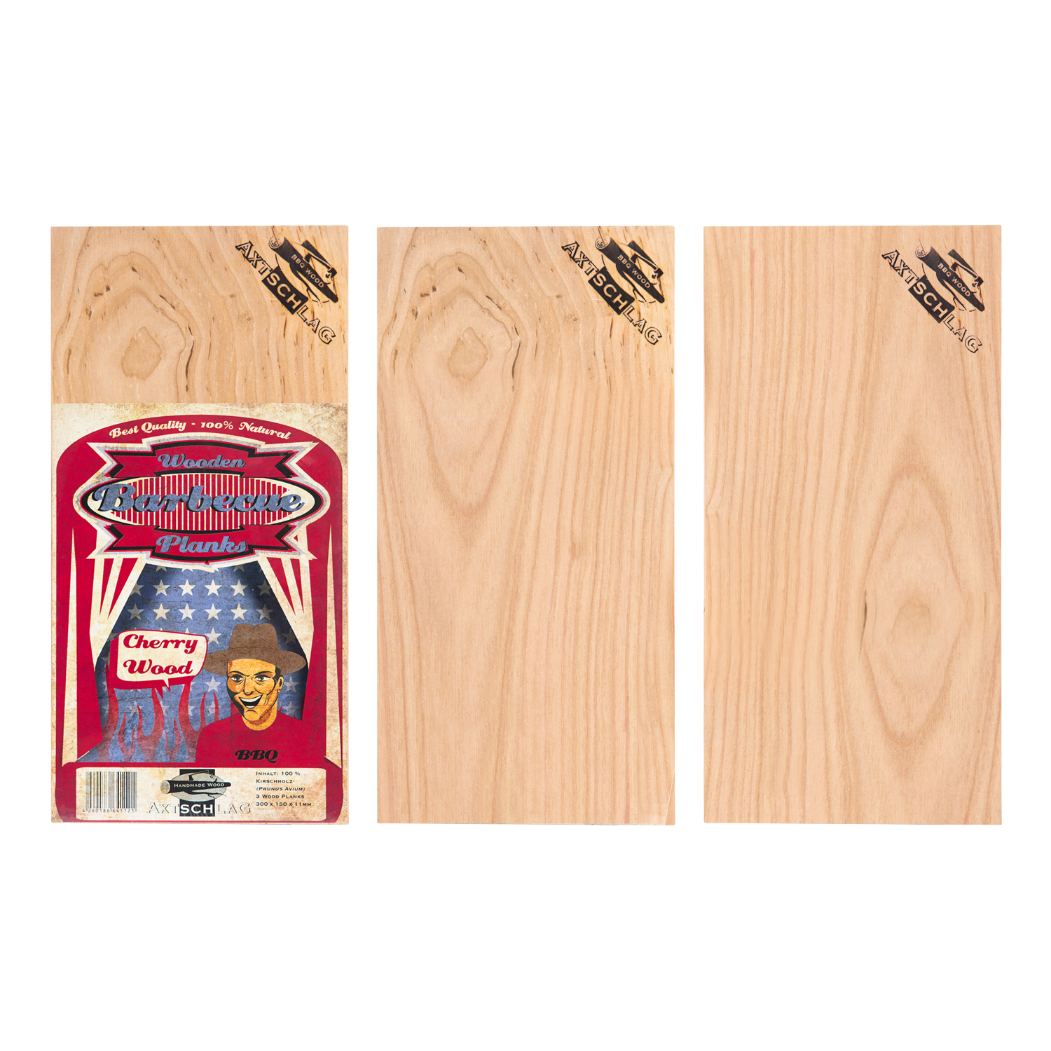 Axtschlag Wood Plank Kirsche 3er Set Axtschlag Wood Plank Kirsche 3er Set
