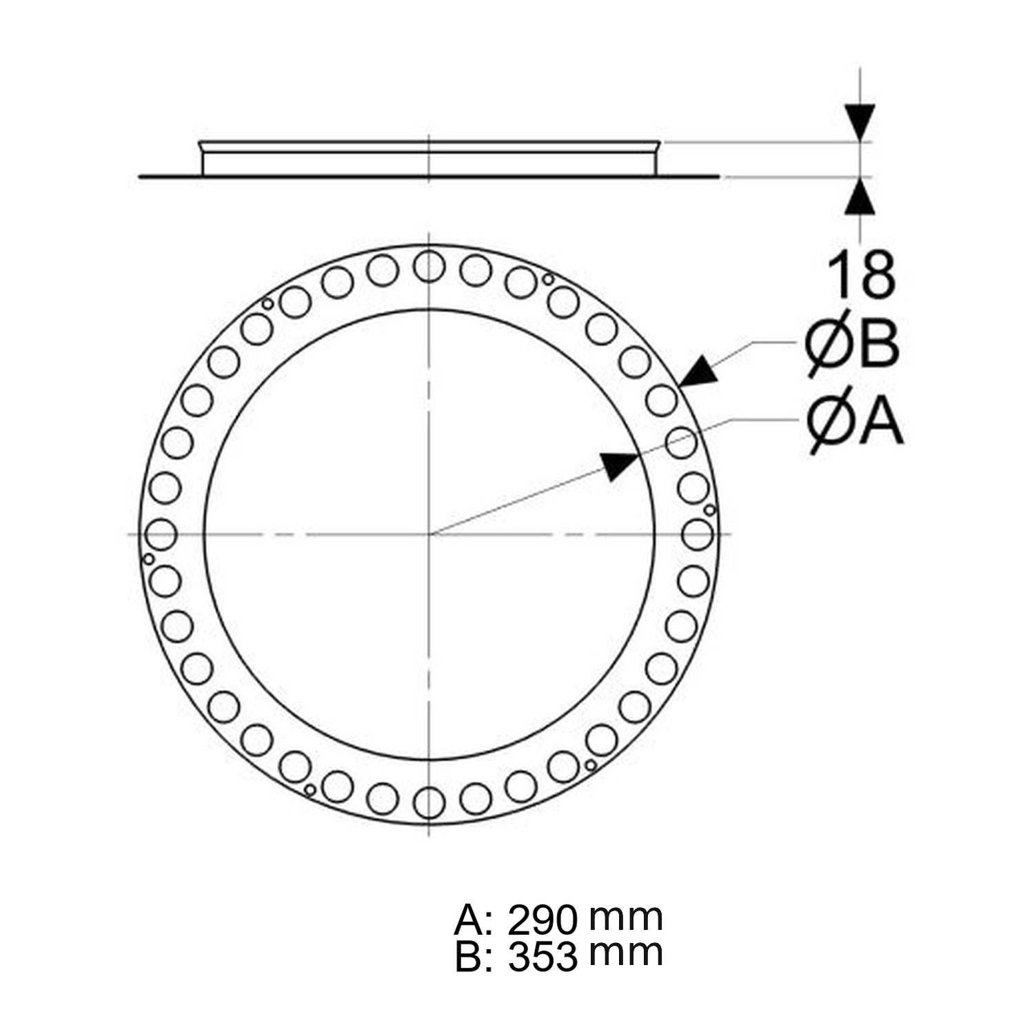 Schiedel Regenrosette für Wanddurchführung ICS Ø200 mm doppelwandig glänzend
