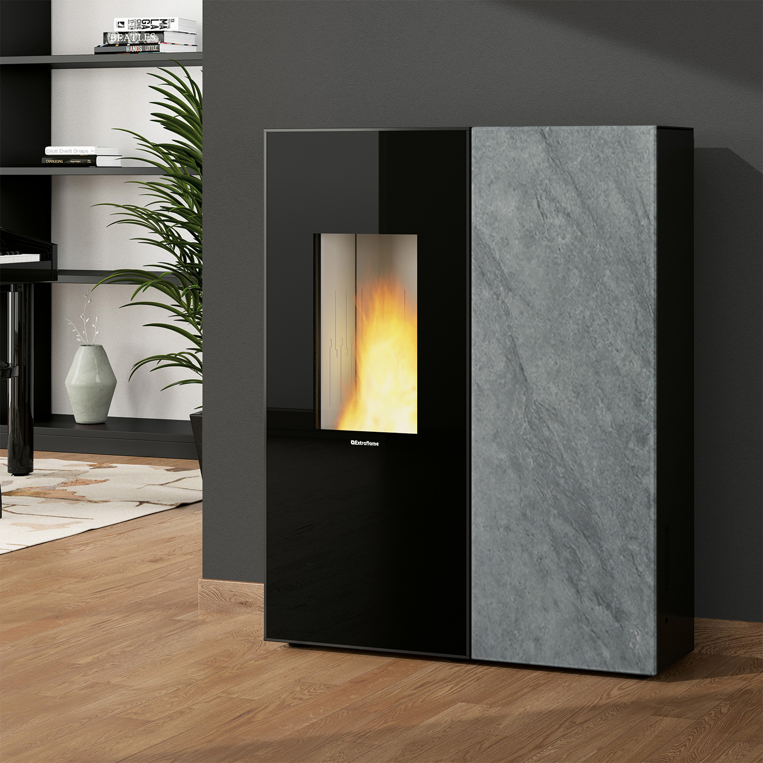 Extraflame Prestige Line Sharon Plus Petra Pelletofen Naturstein Extraflame Prestige Line Sharon Plus Petra Pelletofen Naturstein