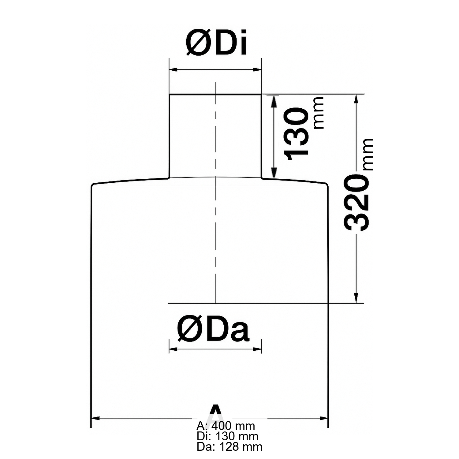 Schiedel Dehnfugenblech Ø130 mm glänzend