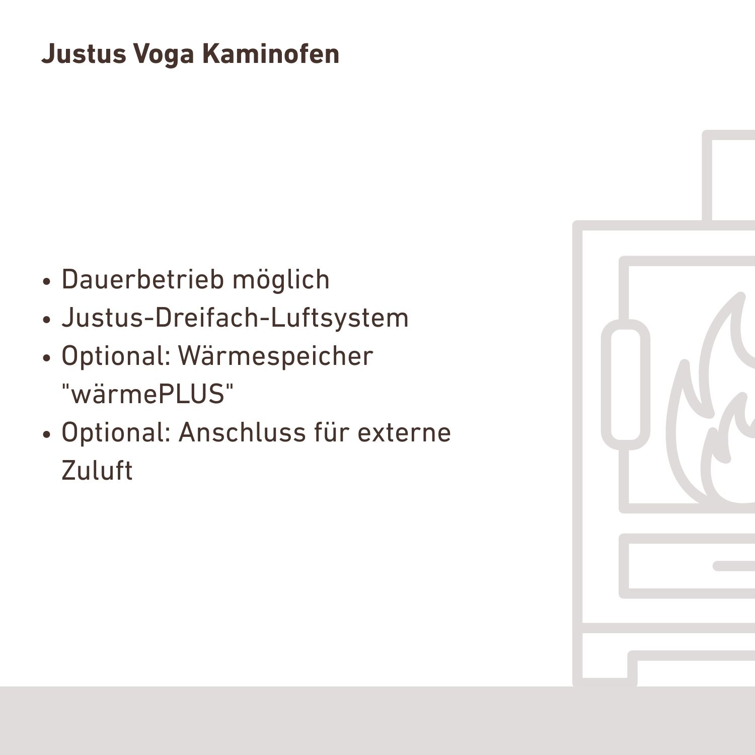 Justus Voga Kaminofen Stahl Schwarz