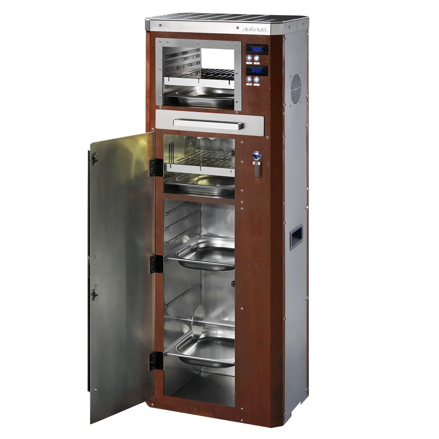 Asteus Fantale 800° Lifestyle Elektrogrill braun emailliert