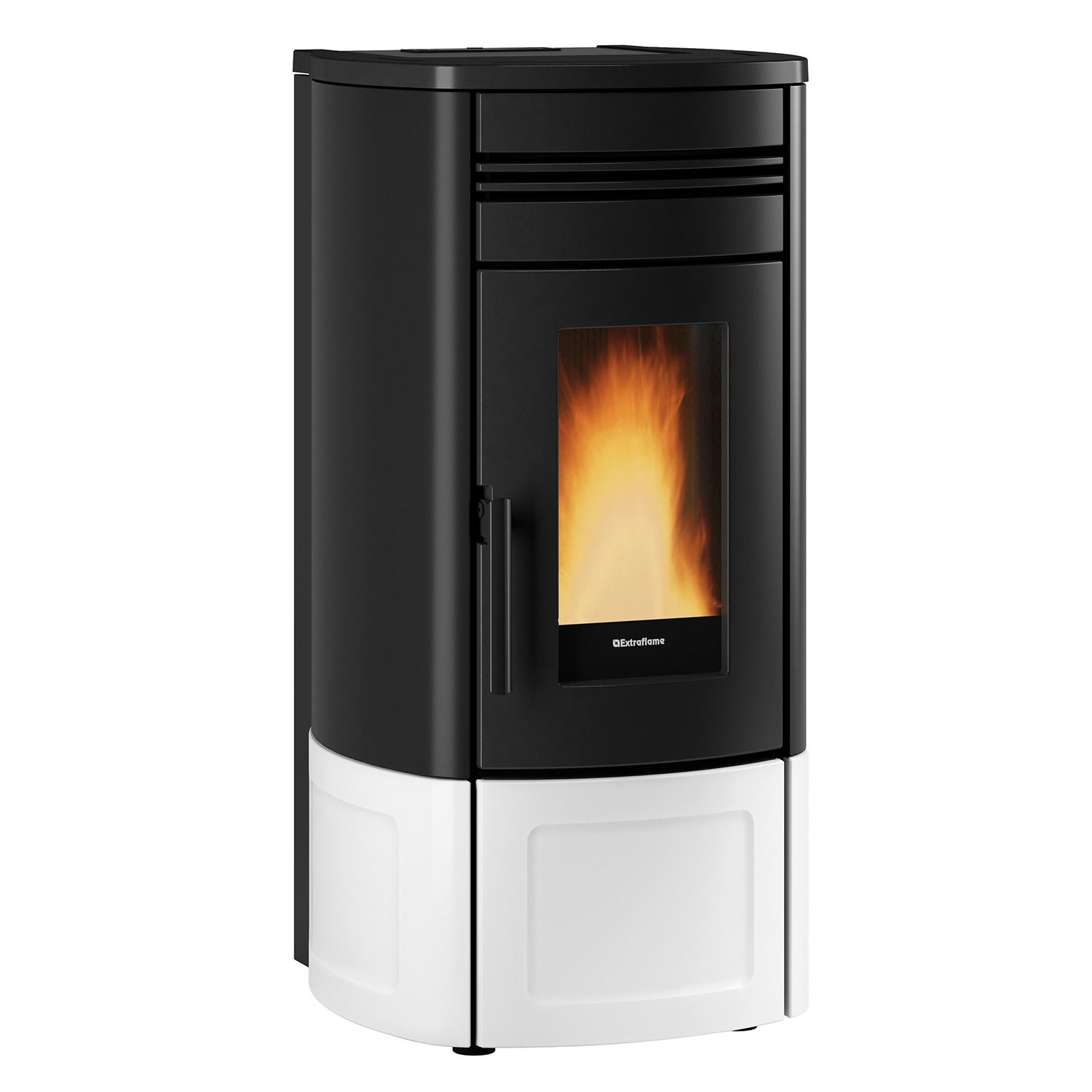Extraflame Evolution Line Noris Lux Pelletofen Stahl Majolika Weiß