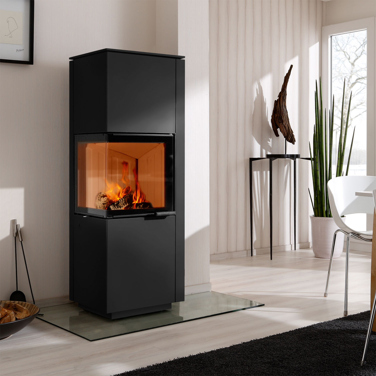 Spartherm Piko H2O RLA Kaminofen Nero